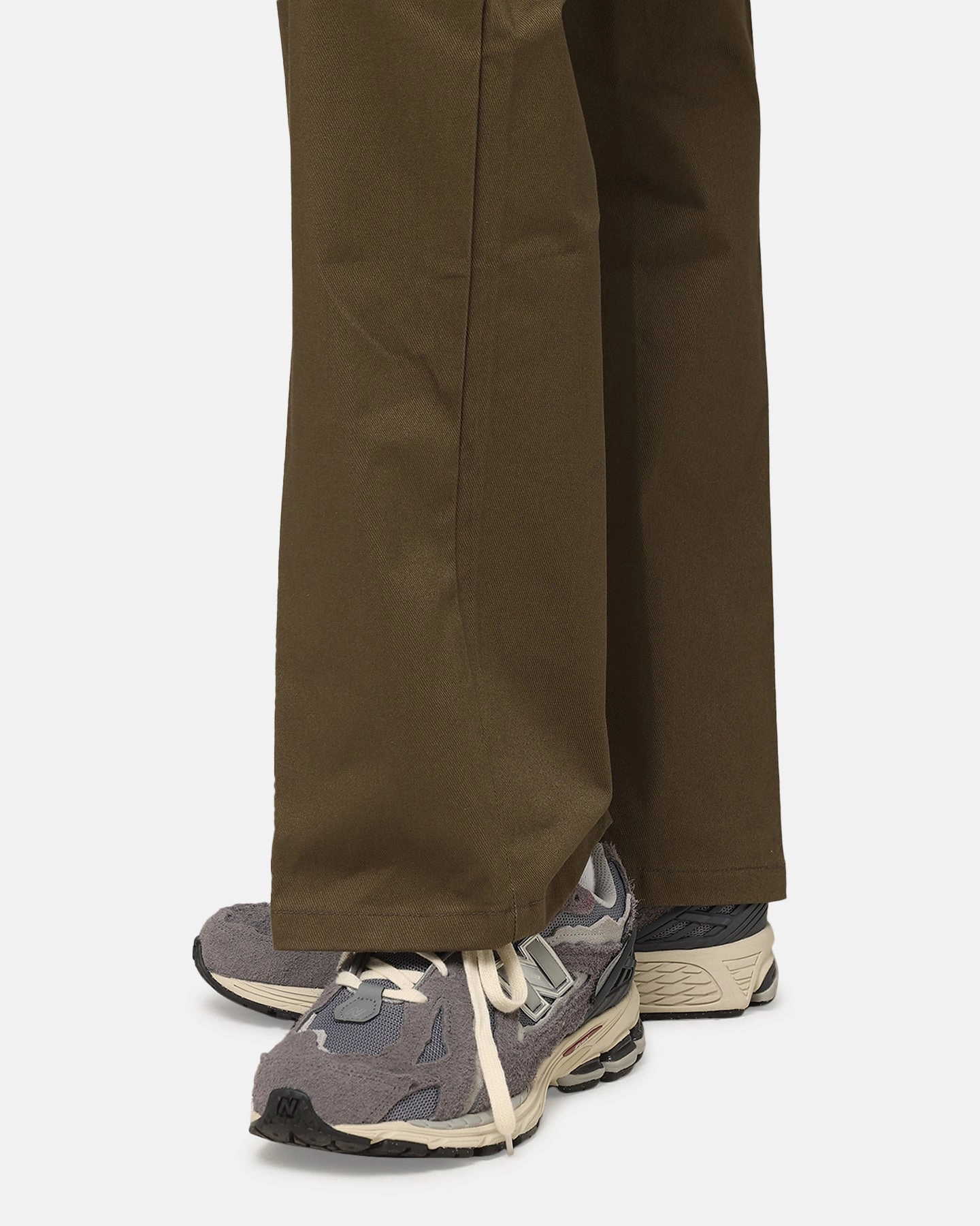 wrinkle free Striped Pattern Carre Studio Baggy Pants Khaki