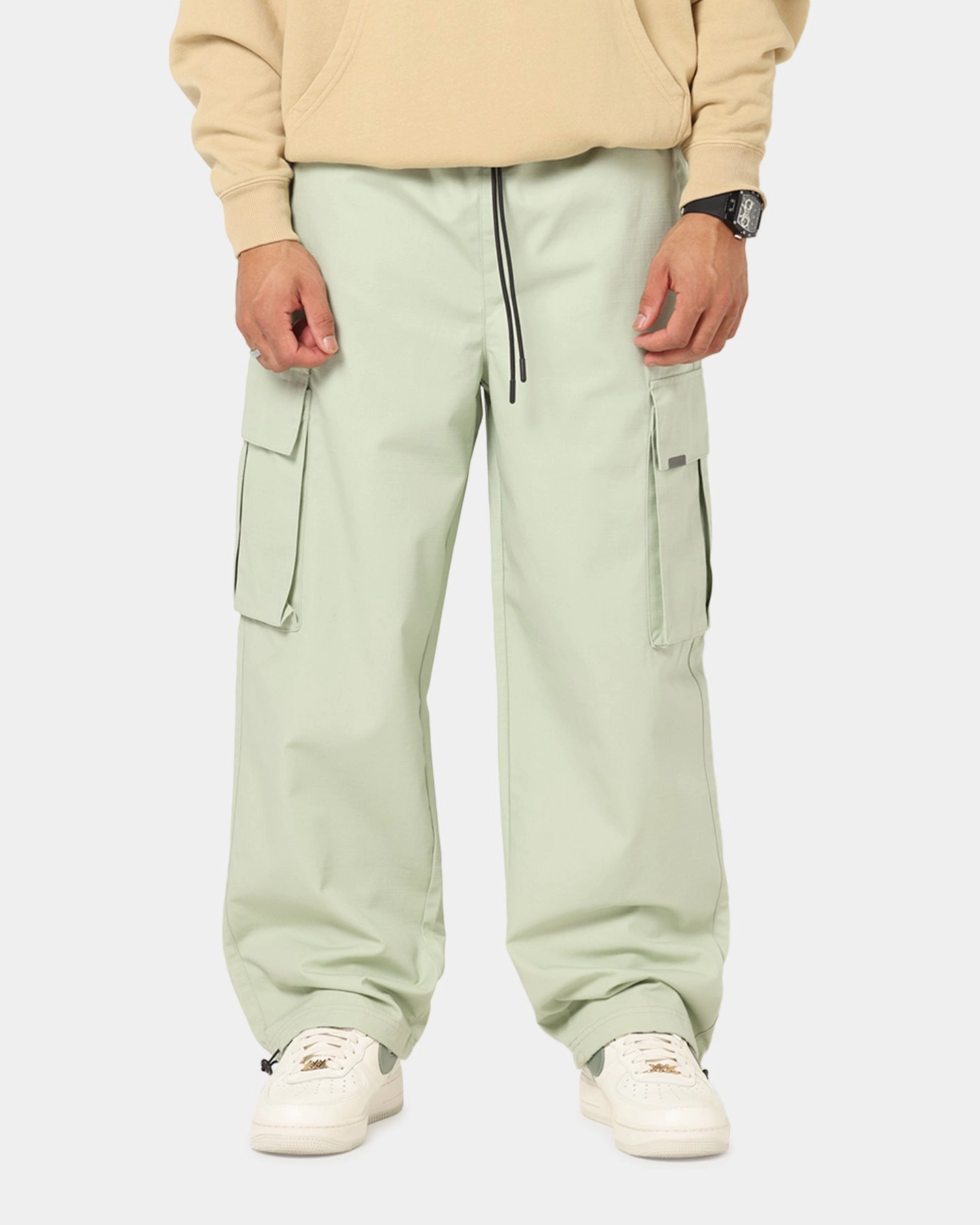 Carre Superior Cargo Joggers Sage Easy Care Fabric Finish