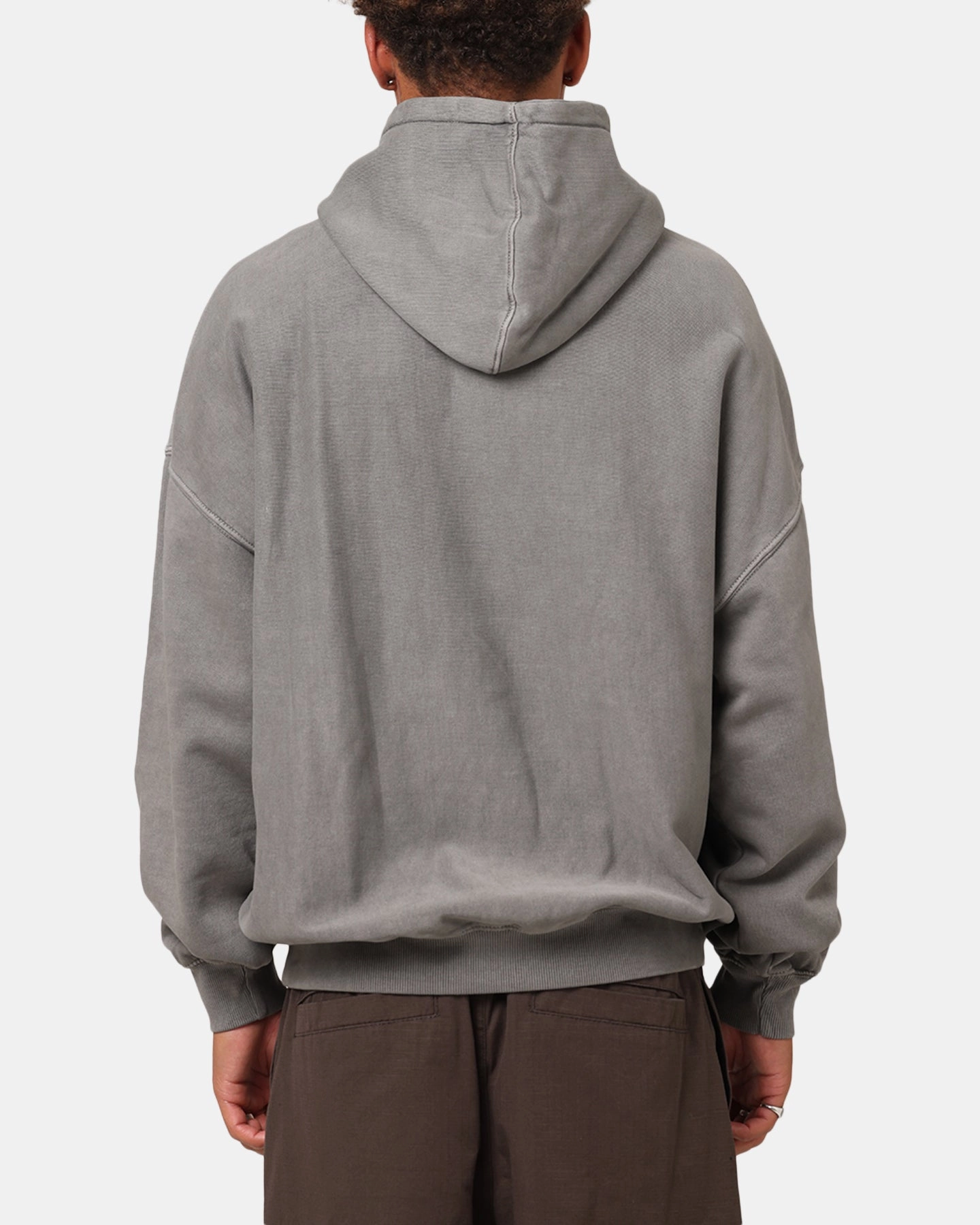 Ergonomic Stitching Relax Shell Carre Tagged Hoodie Washed Charcoal