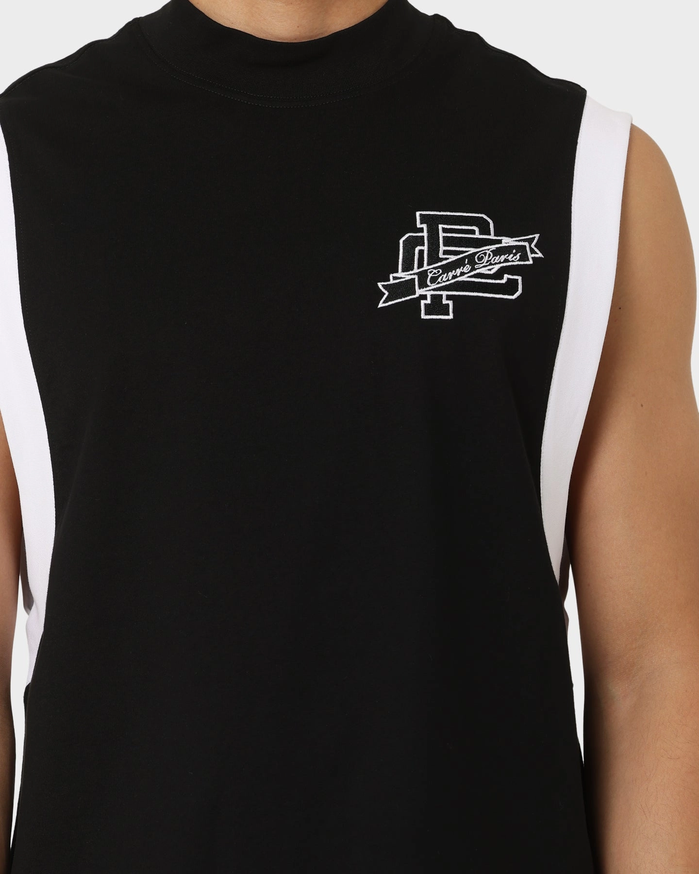 Office Wear Informal charm Carre Team Paris Muscle T-Shirt Black
