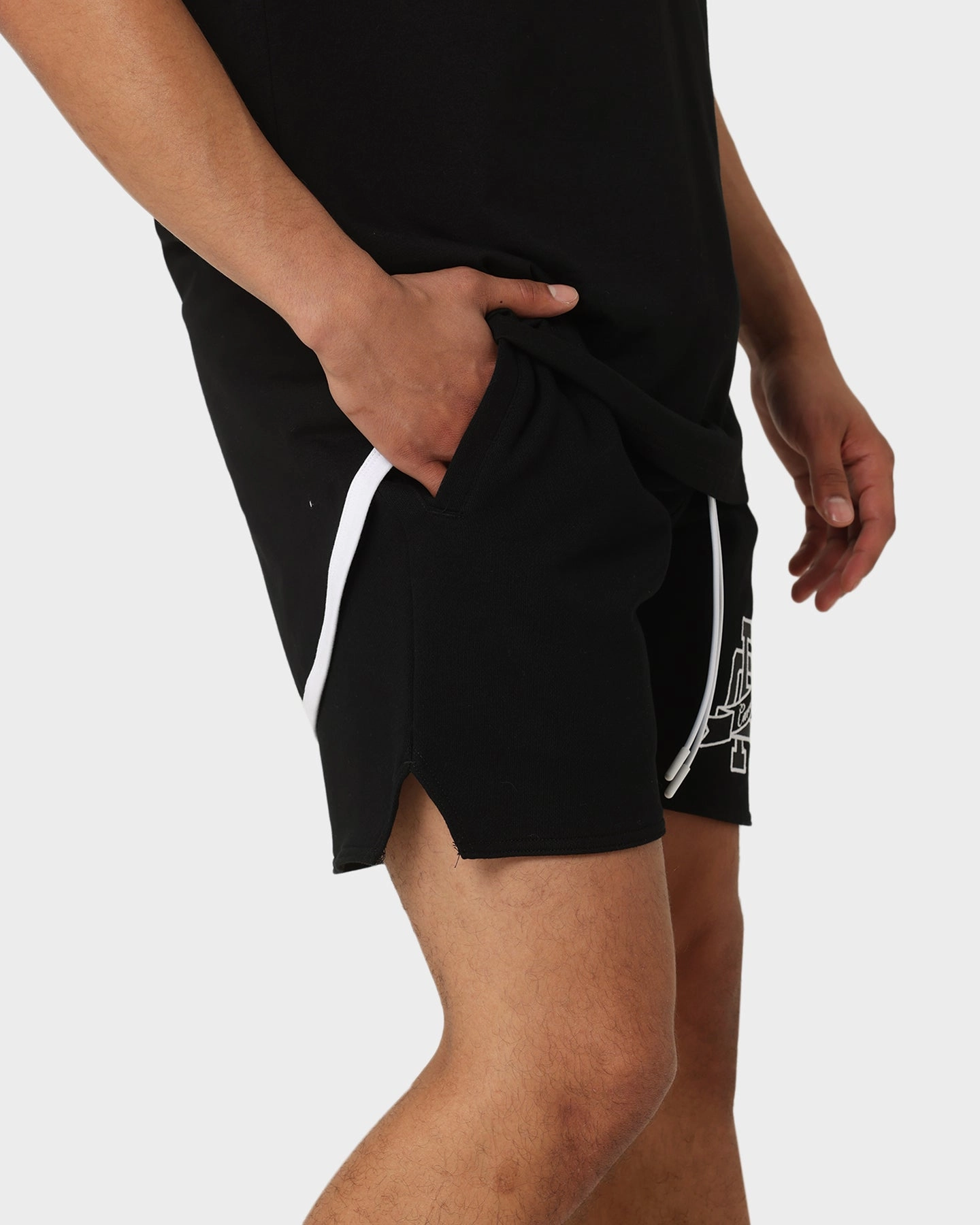 Snag Free Fabric Technology Abrasion Resistant Surface Carre Team Paris Sweat Shorts Black