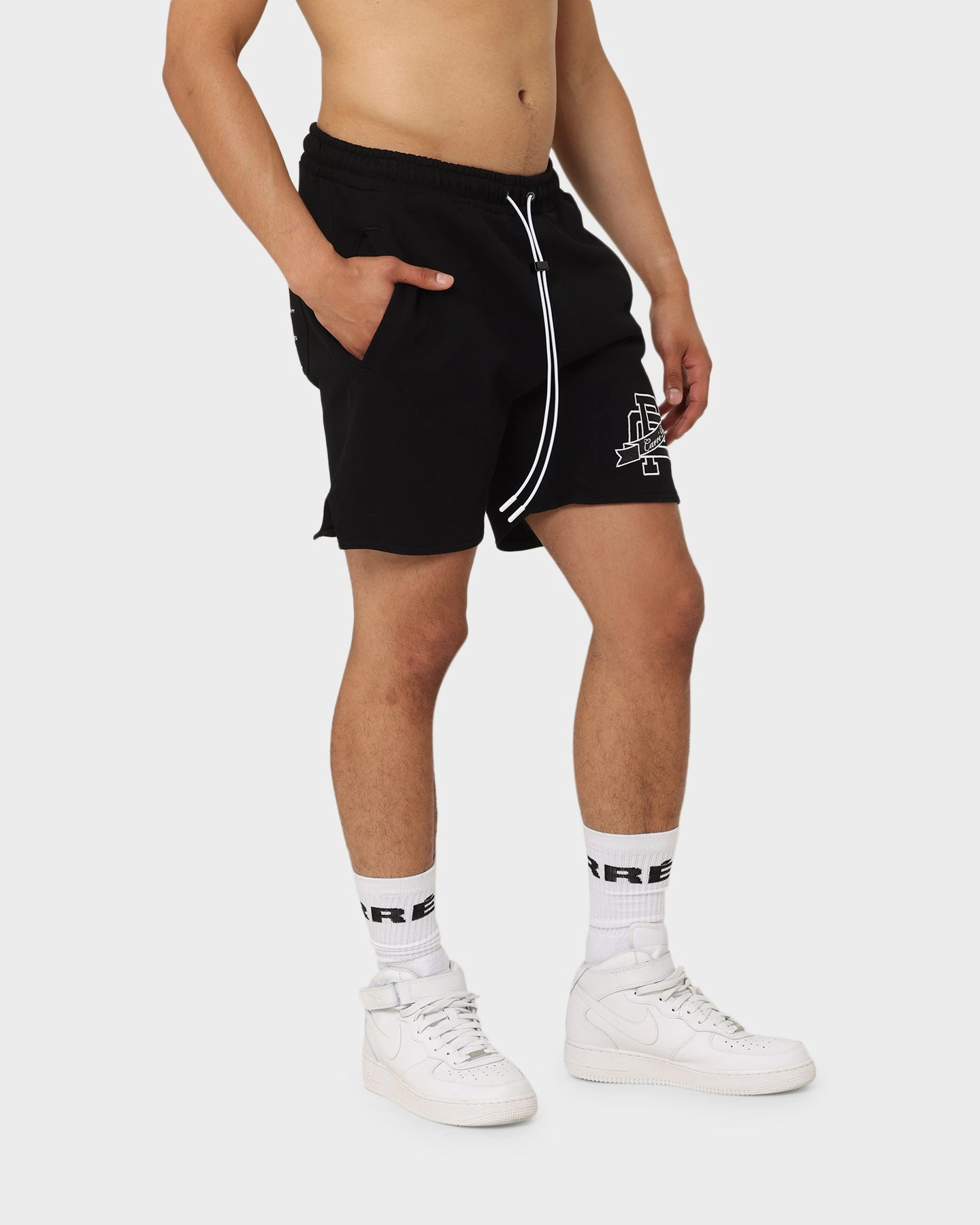 Carre Team Paris Sweat Shorts Black earthy shades Reinforced Hems