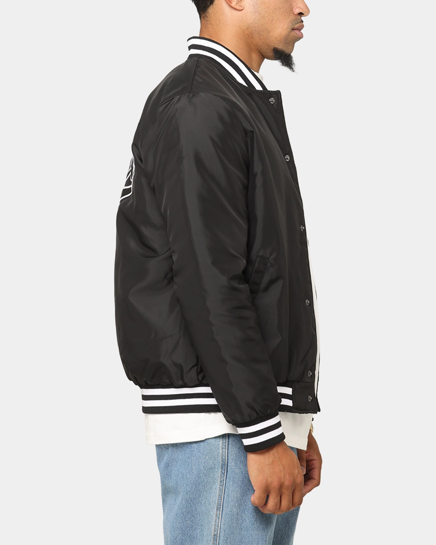 Carre Team Puffer Varsity Jacket Black/White Recognize Reflective Safety Details
