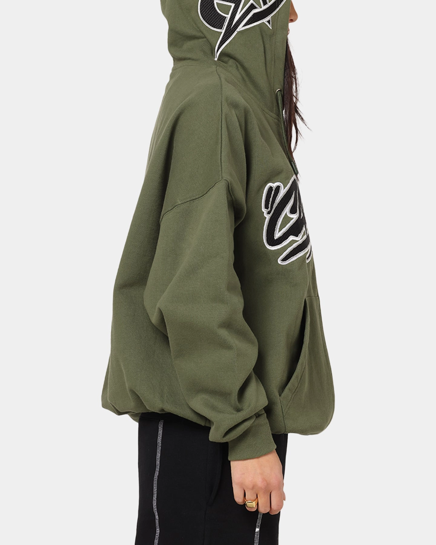 Carre Terrace Zip Hoodie Olive everyday staple