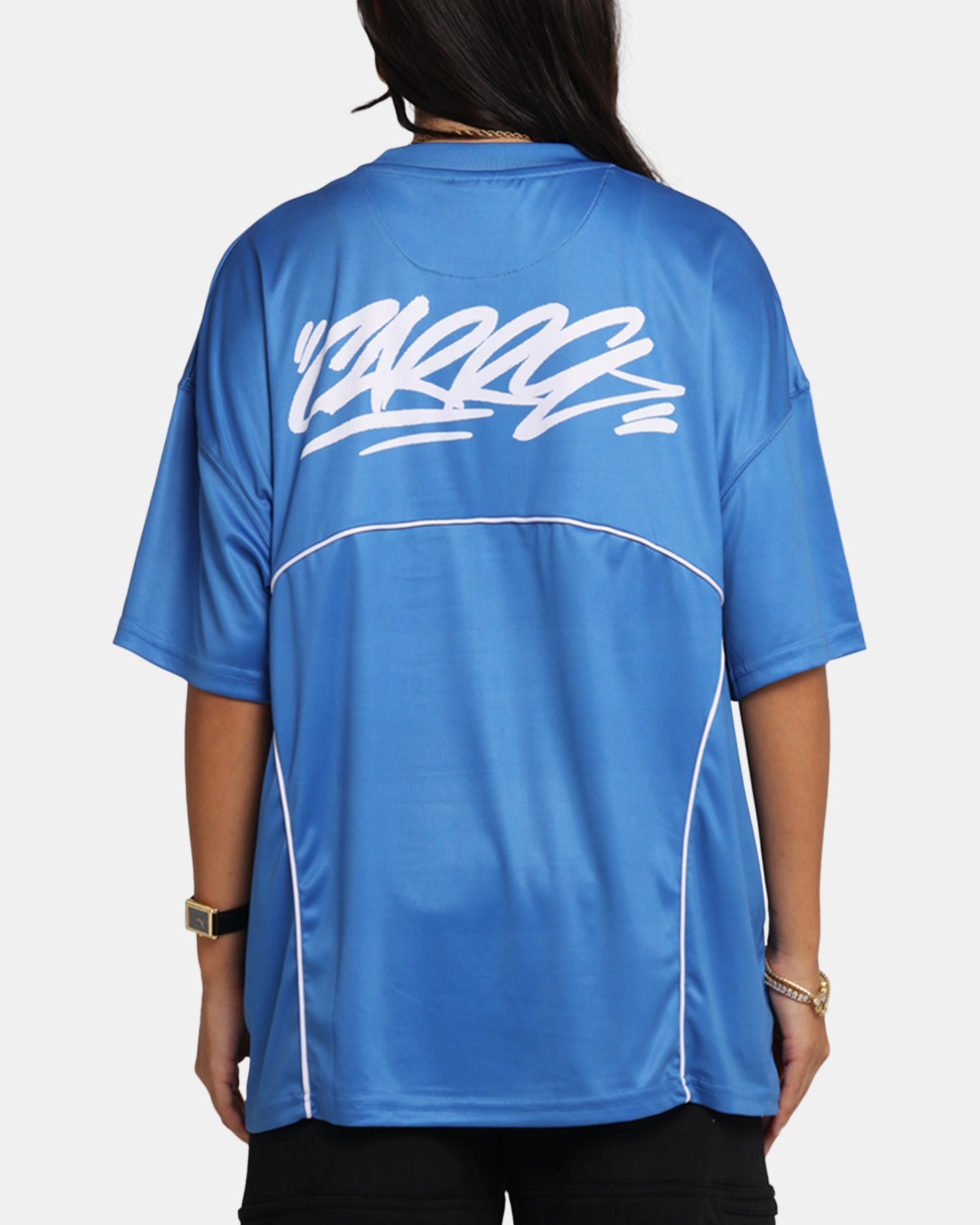 Carre Trainer T-Shirt Blue Pre Shrunk Cotton Casual Statement