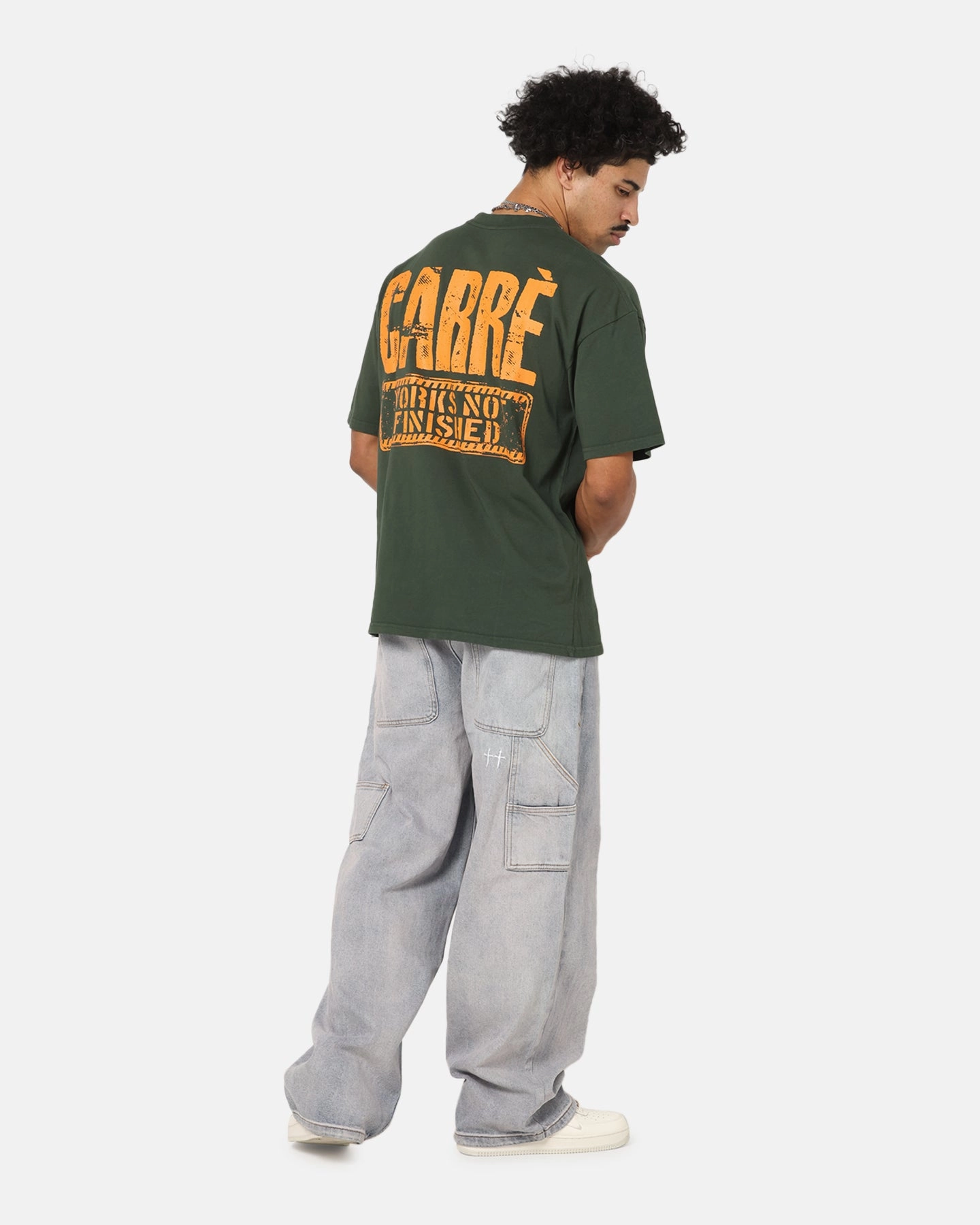 Comfy Wardrobe Athletic Fit Carre Trenches T-Shirt Pine Green