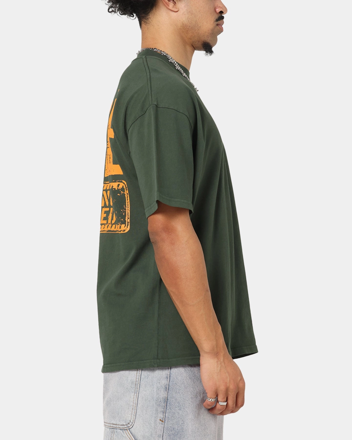 Weekend Style Trend Durable Construction Carre Trenches T-Shirt Pine Green