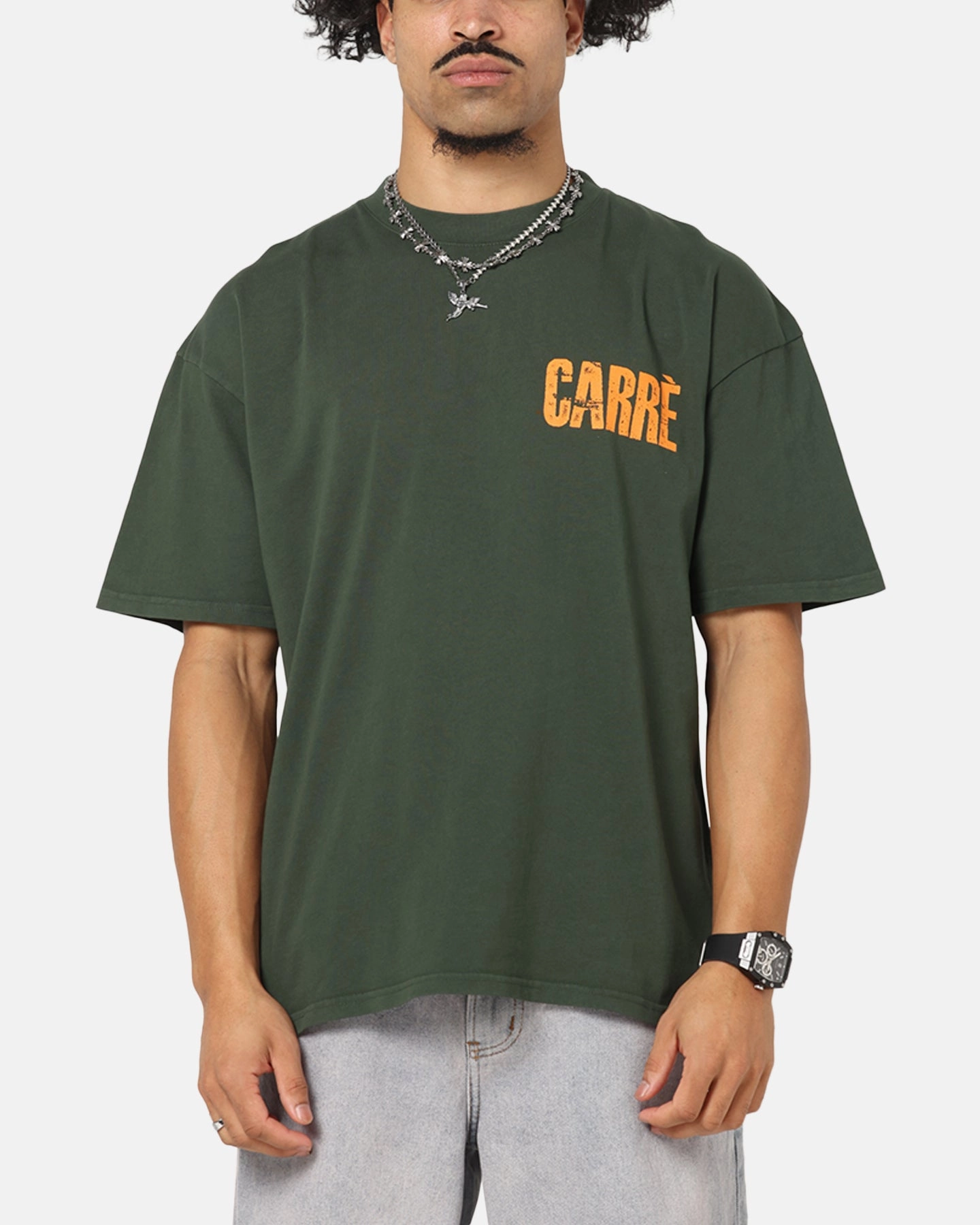 Seasonal Comfort Style Personalized Carre Trenches T-Shirt Pine Green