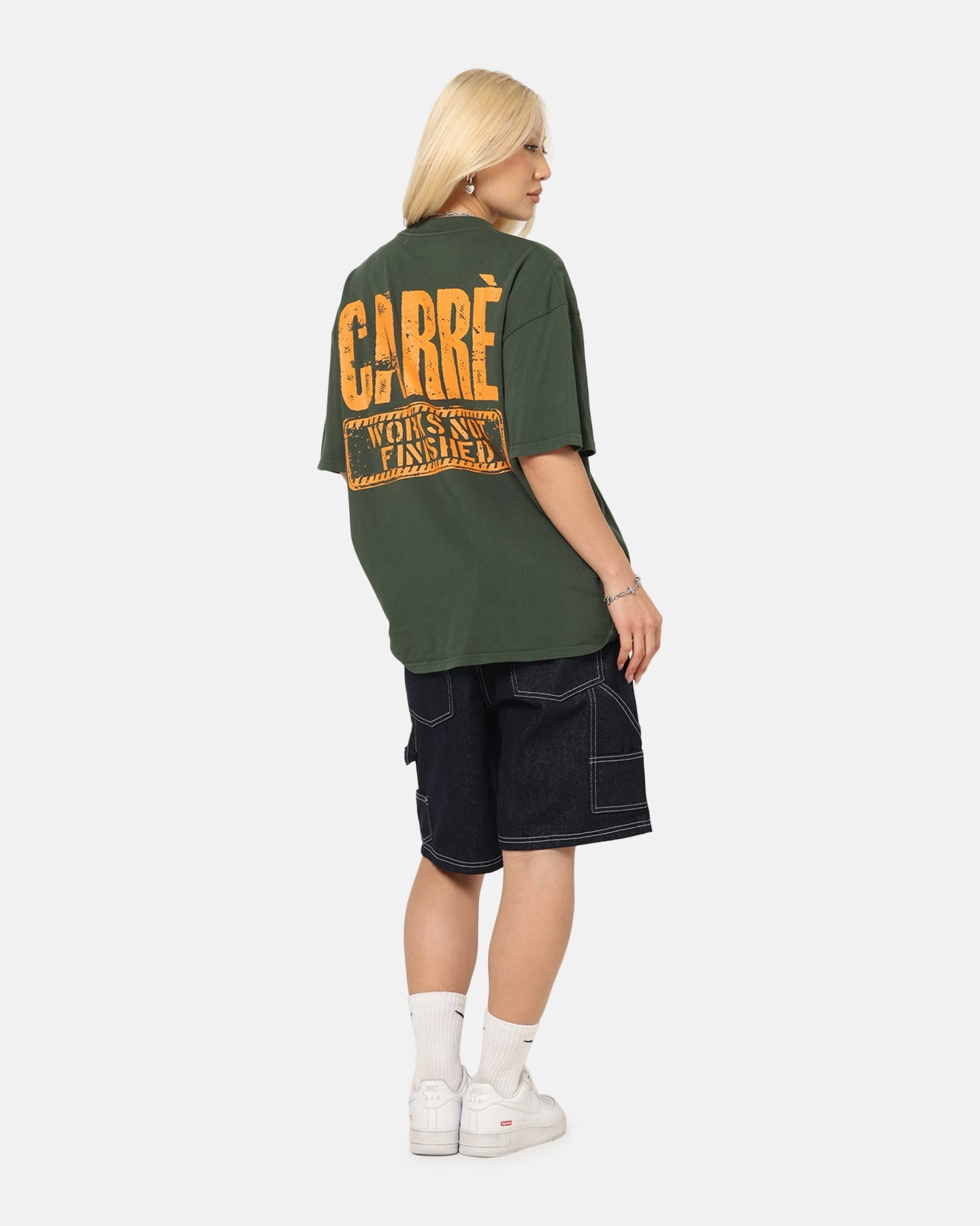 safe for skin Versatile Piece Carre Trenches T-Shirt Pine Green