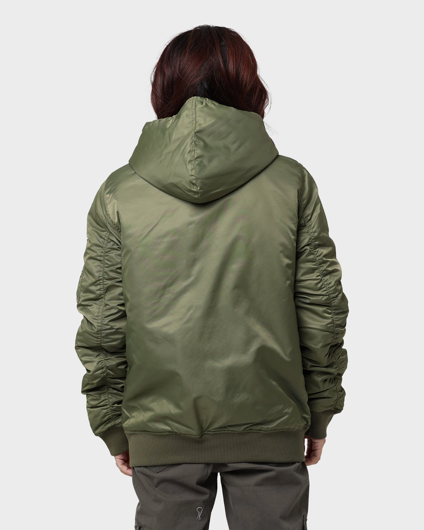 Conditioner Transform Carre Ultilitaire Hooded Bomber Jacket Khaki Green