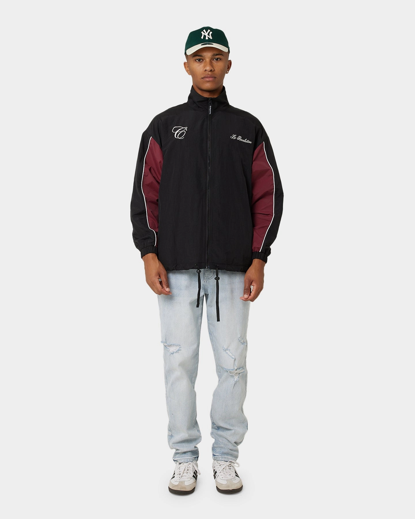 futuristic Gravity Defying Weight Carre Vibe Windbreaker Black
