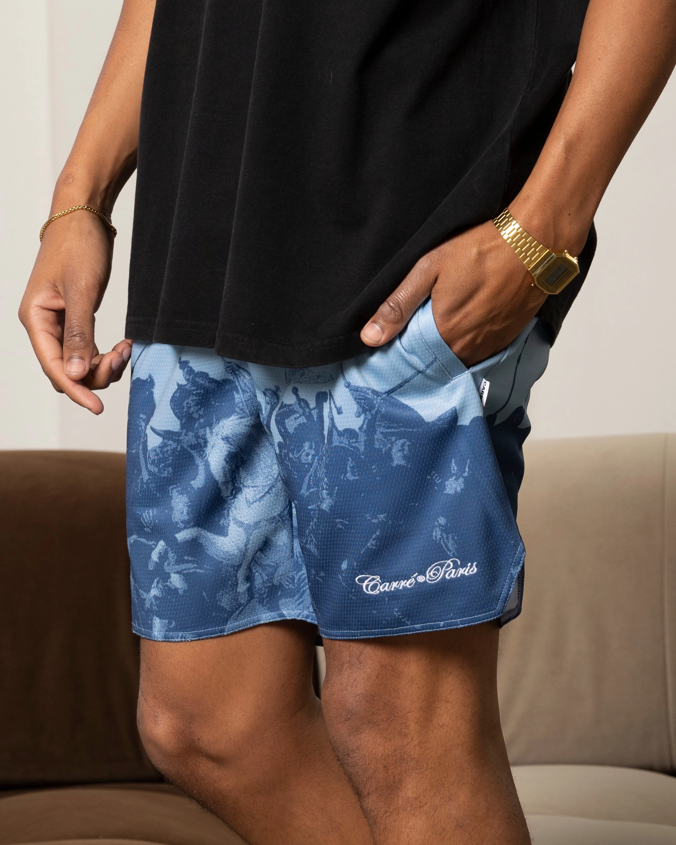 custom-made Carre Victory Basketball Shorts Light Blue