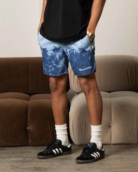 Contoured Cuff Design Glide On Waist System Carre Victory Basketball Shorts Light Blue