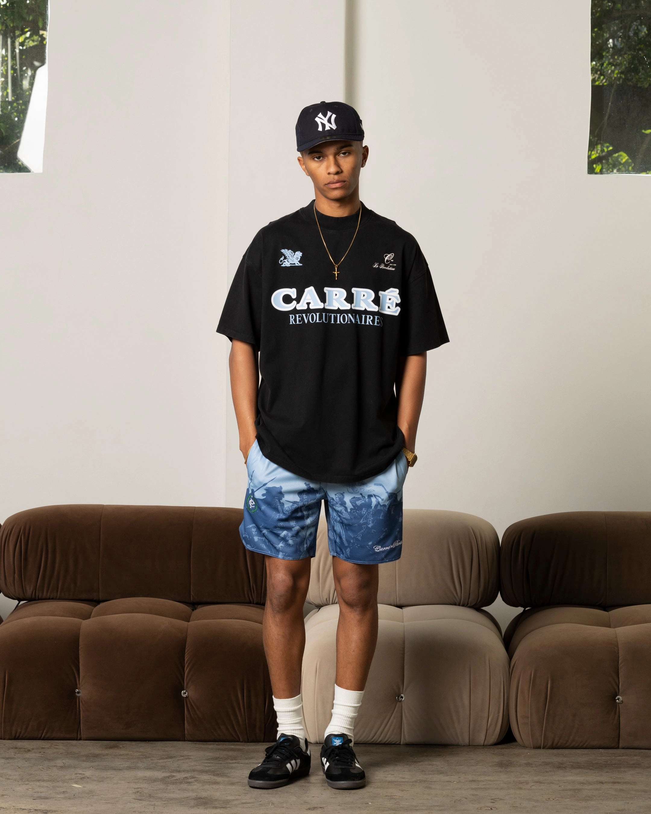 Streetwear service industry Carre Victory Basketball Shorts Light Blue