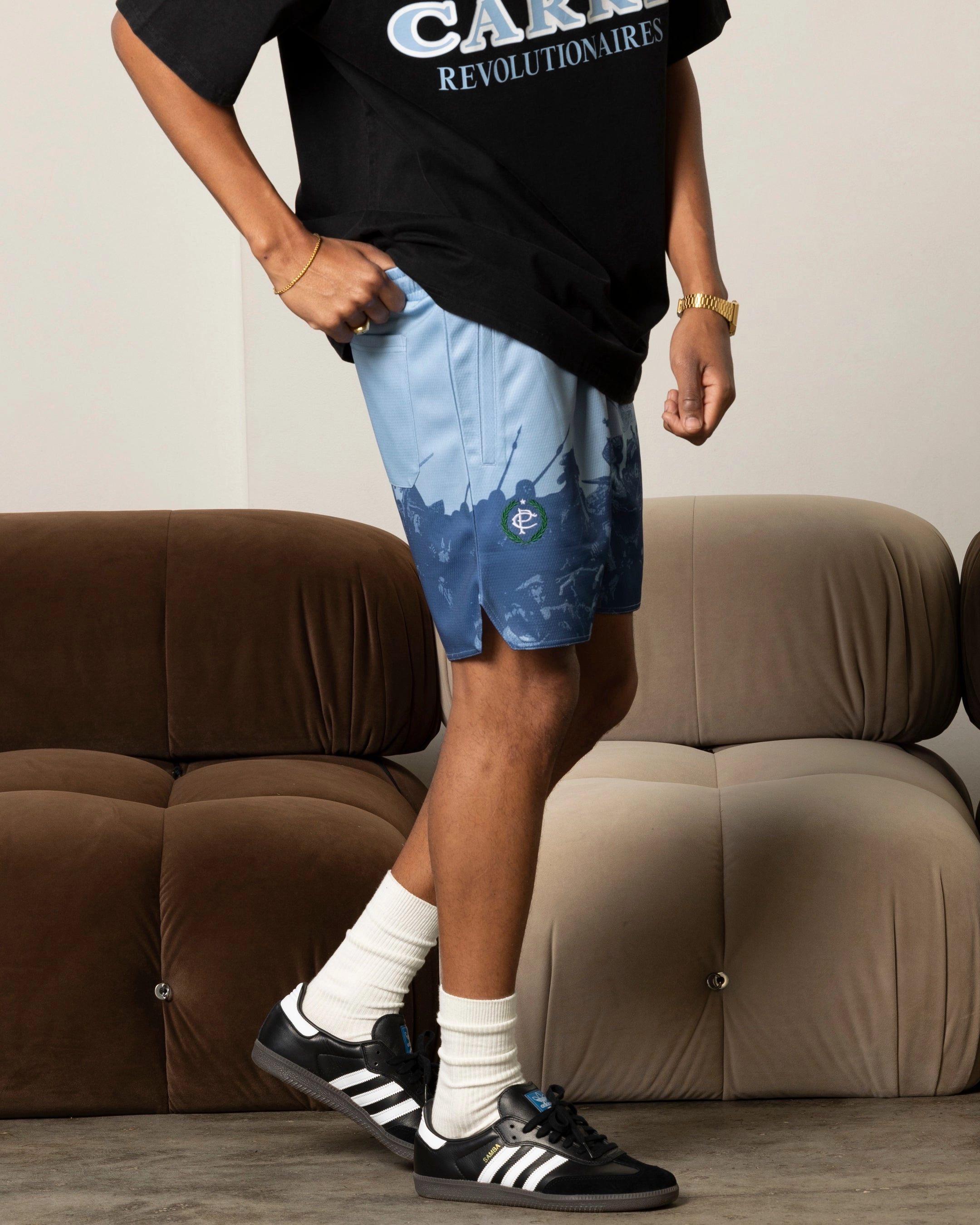 Carre Victory Basketball Shorts Light Blue quick-dry feature