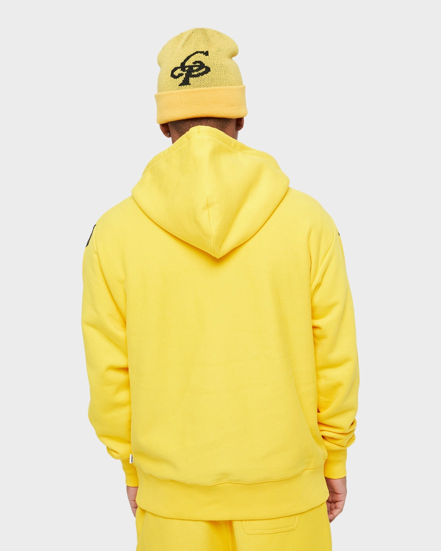 Reflective Safety Trim Raglan Sleeve Construction Carre Volle Rose Button Up Hoodie Yellow