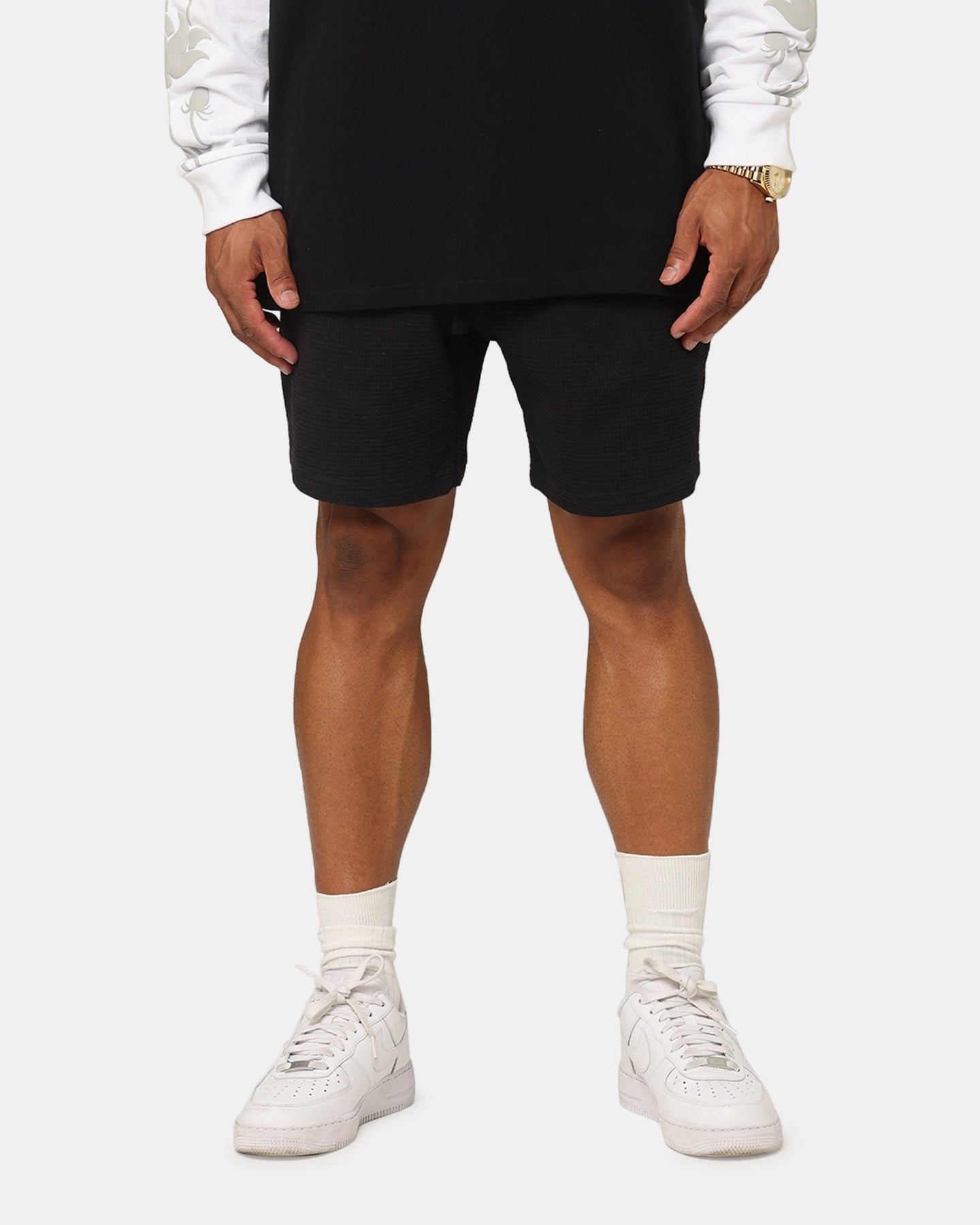 factory work Carre Waffle Shorts Black