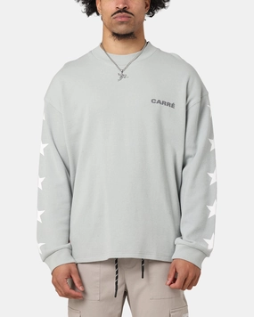 Carre Waffle Workwear Long Sleeve T-Shirt Grey Playful Design Sustainable production