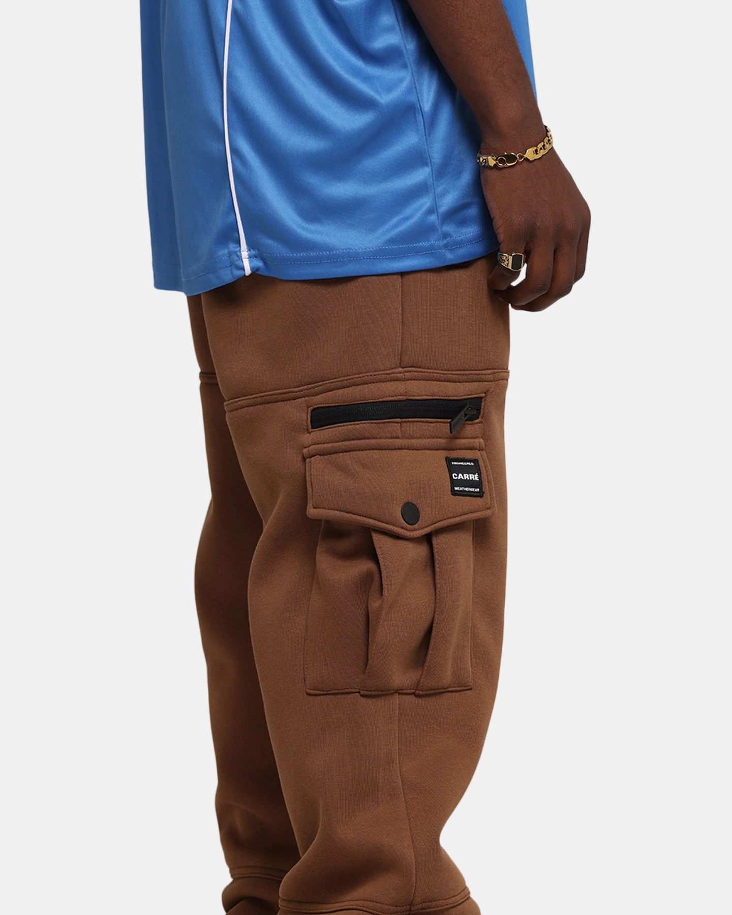 Carre Weathergear Trackpants Washed Brown Flexible Gusset