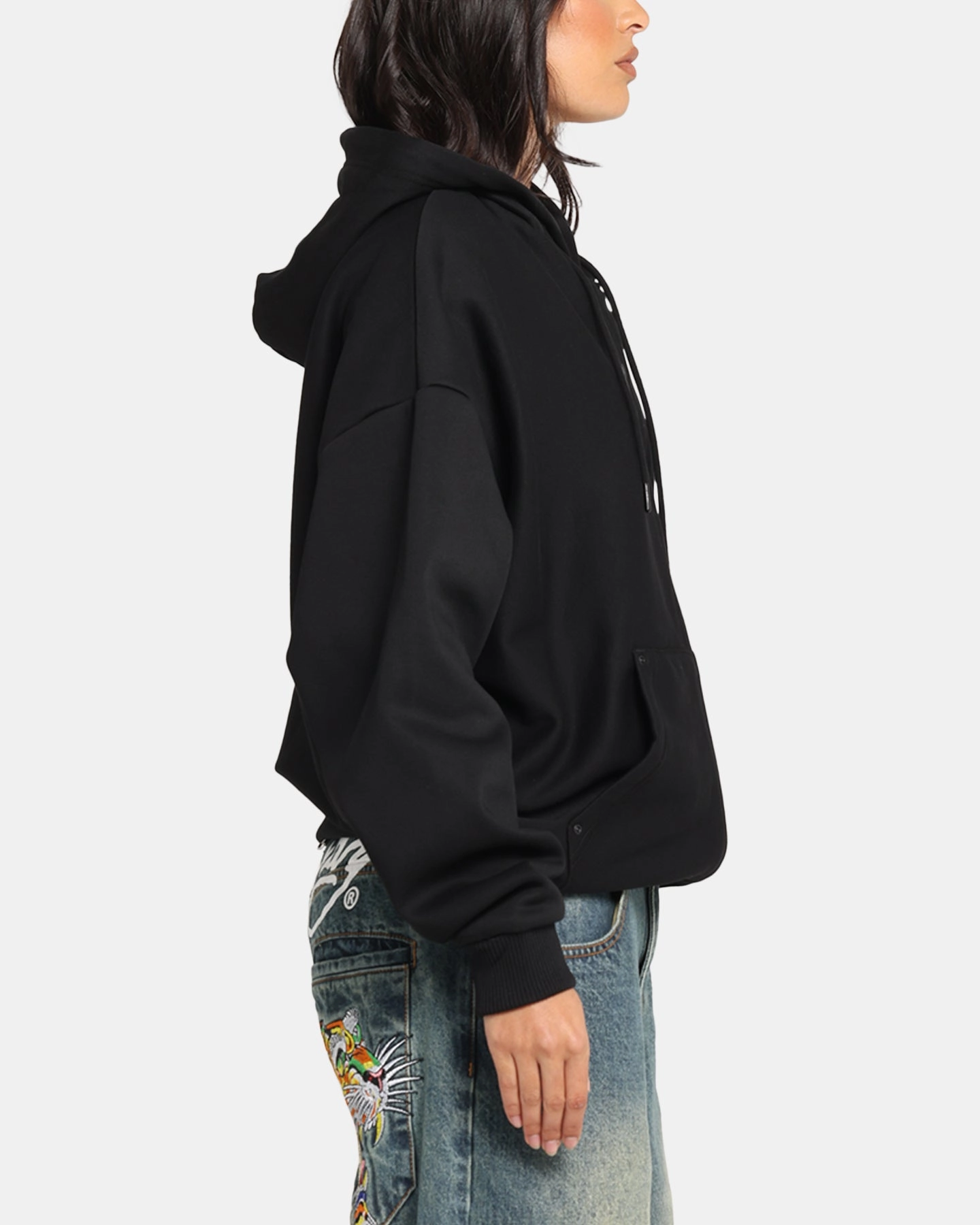 Carre Weatherwear Hoodie Black Magnetic Closure