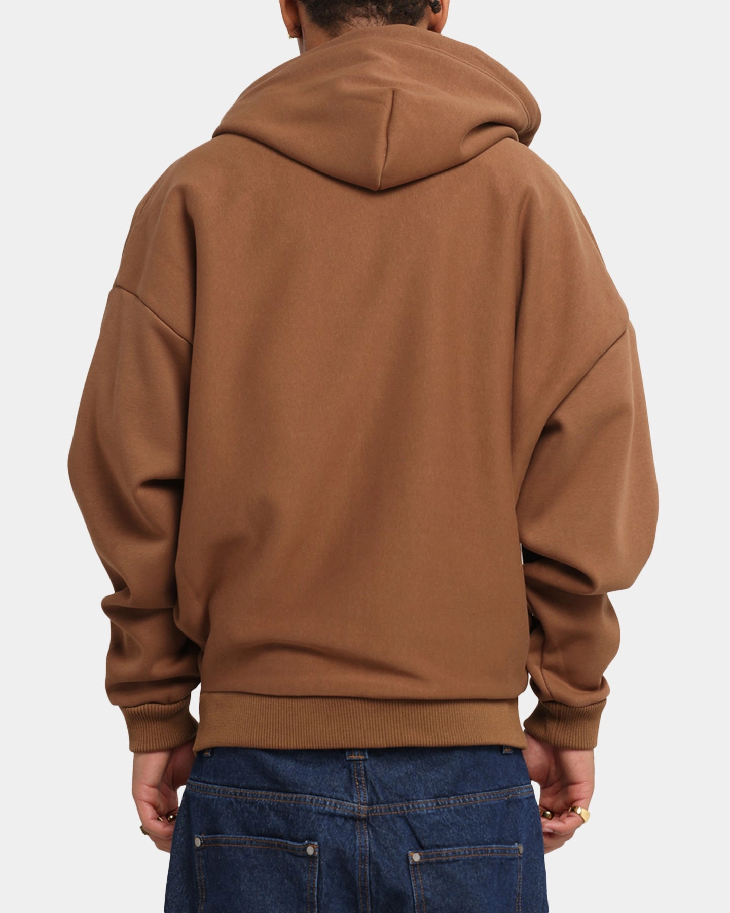 Wide Armholes Carre Weatherwear Hoodie Brown