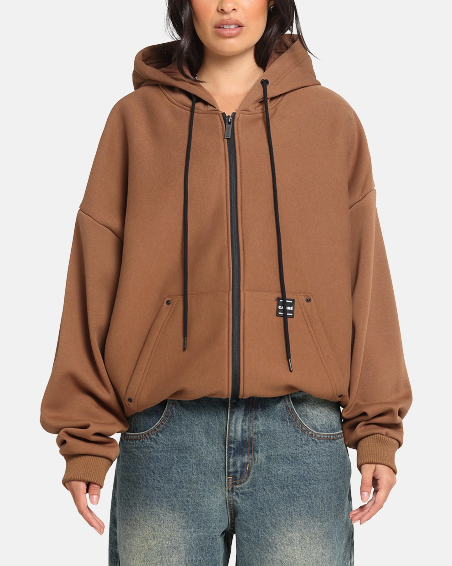 Outdoor Layer Kindness Carre Weatherwear Hoodie Brown