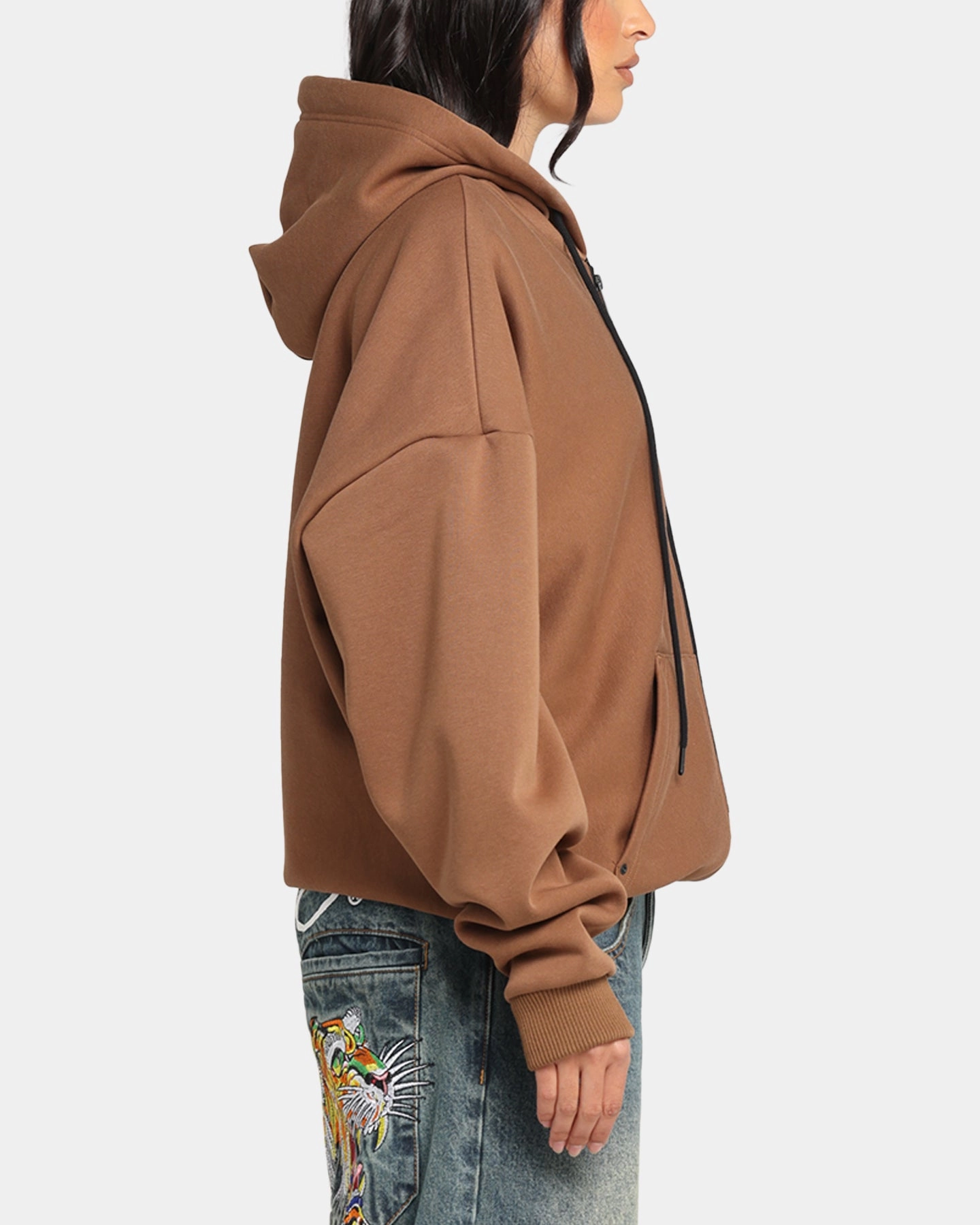 Carre Weatherwear Hoodie Brown StretchFit Fabric Technology GloveFriendly Cuff Design