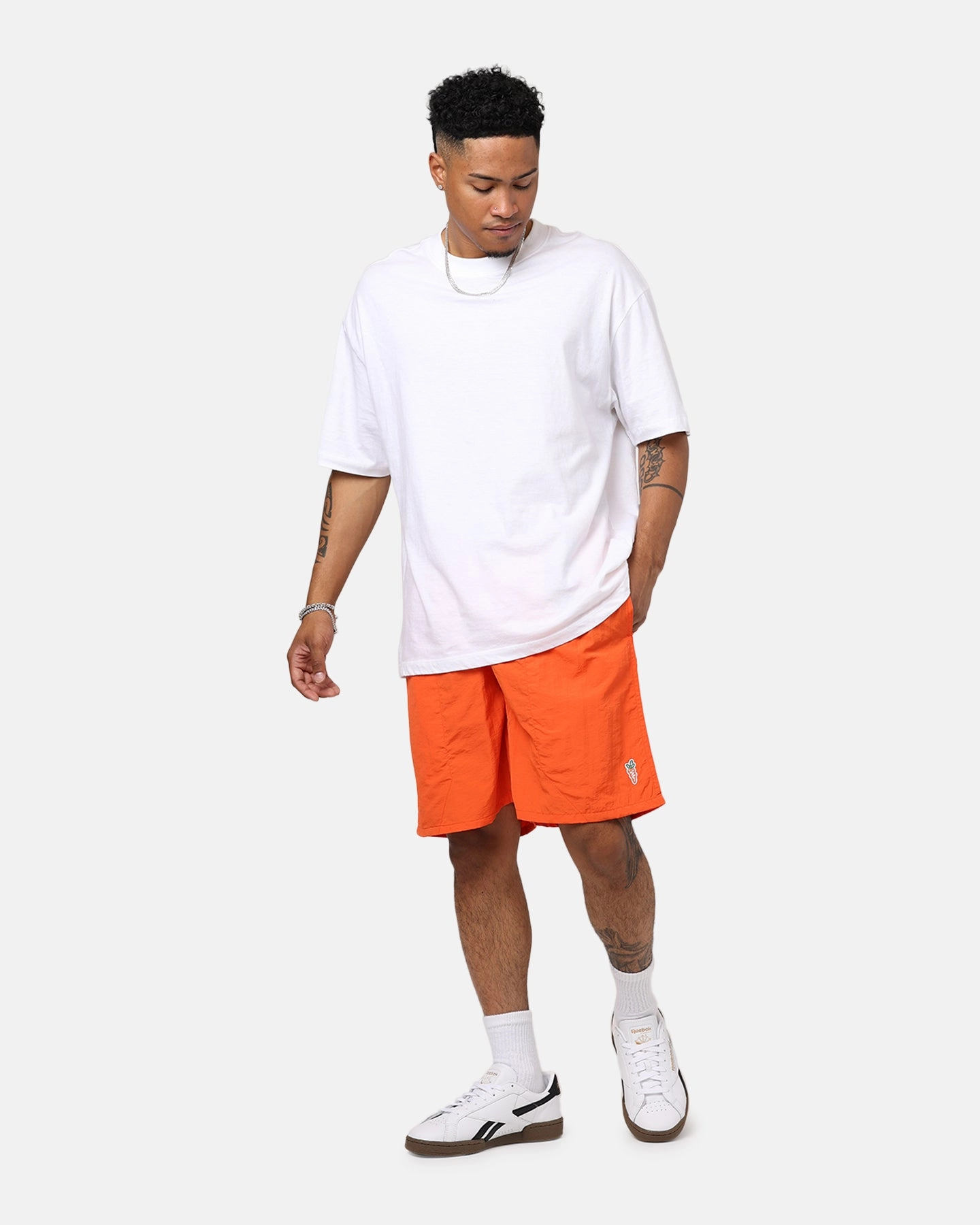 Water - repellent Carrots By Anwar Stem Nylon Shorts Orange