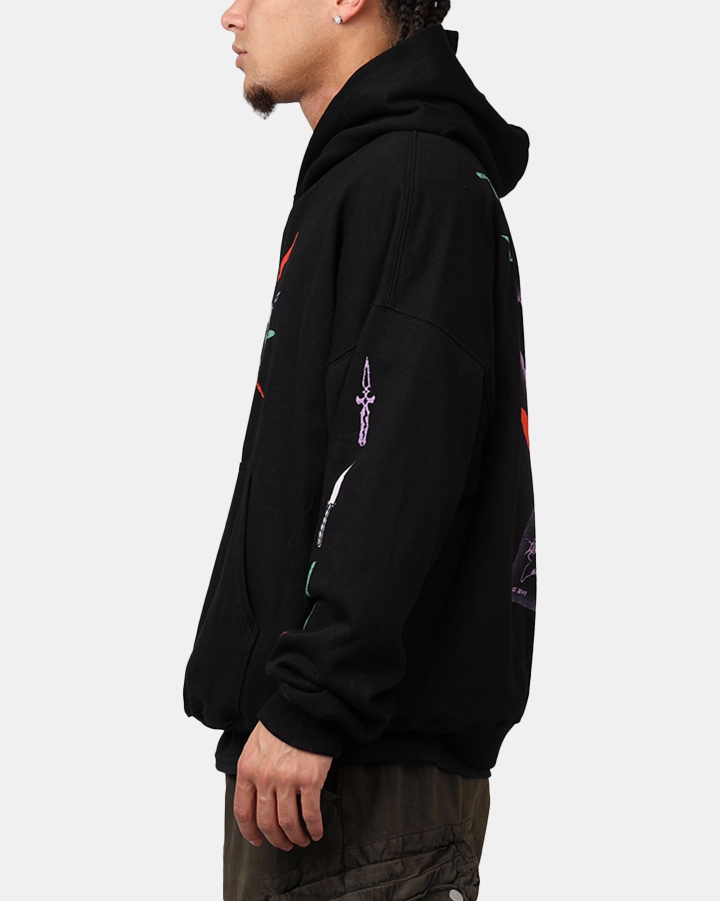 LaserCut Ventilation Zones American Thrift X DC Batman The Joker Scars Premium Hoodie Black