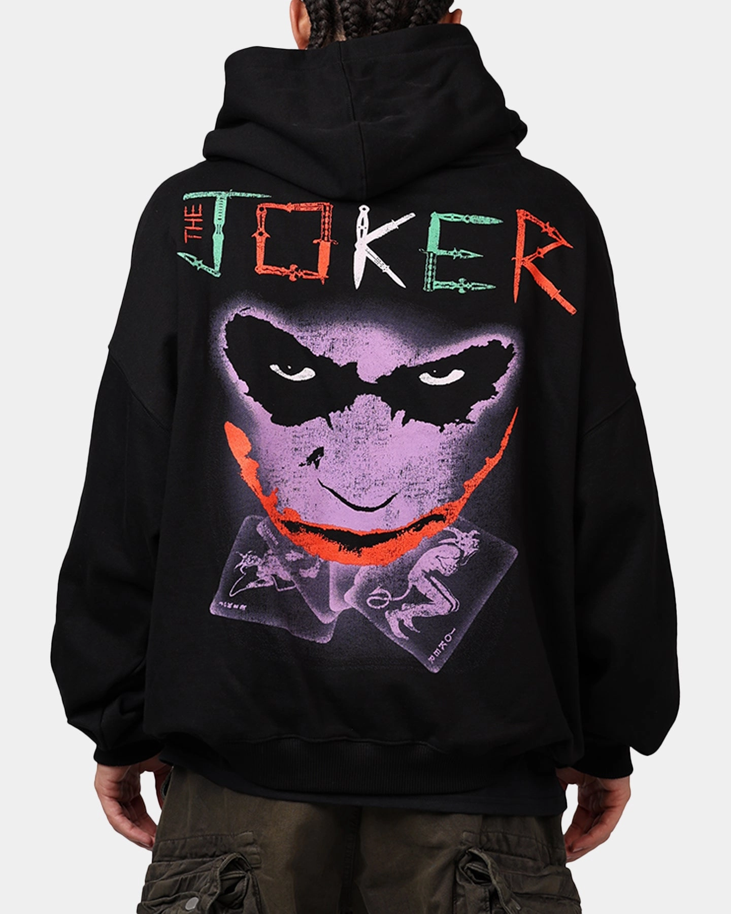 American Thrift X DC Batman The Joker Scars Premium Hoodie Black afternoon Outdoor Function