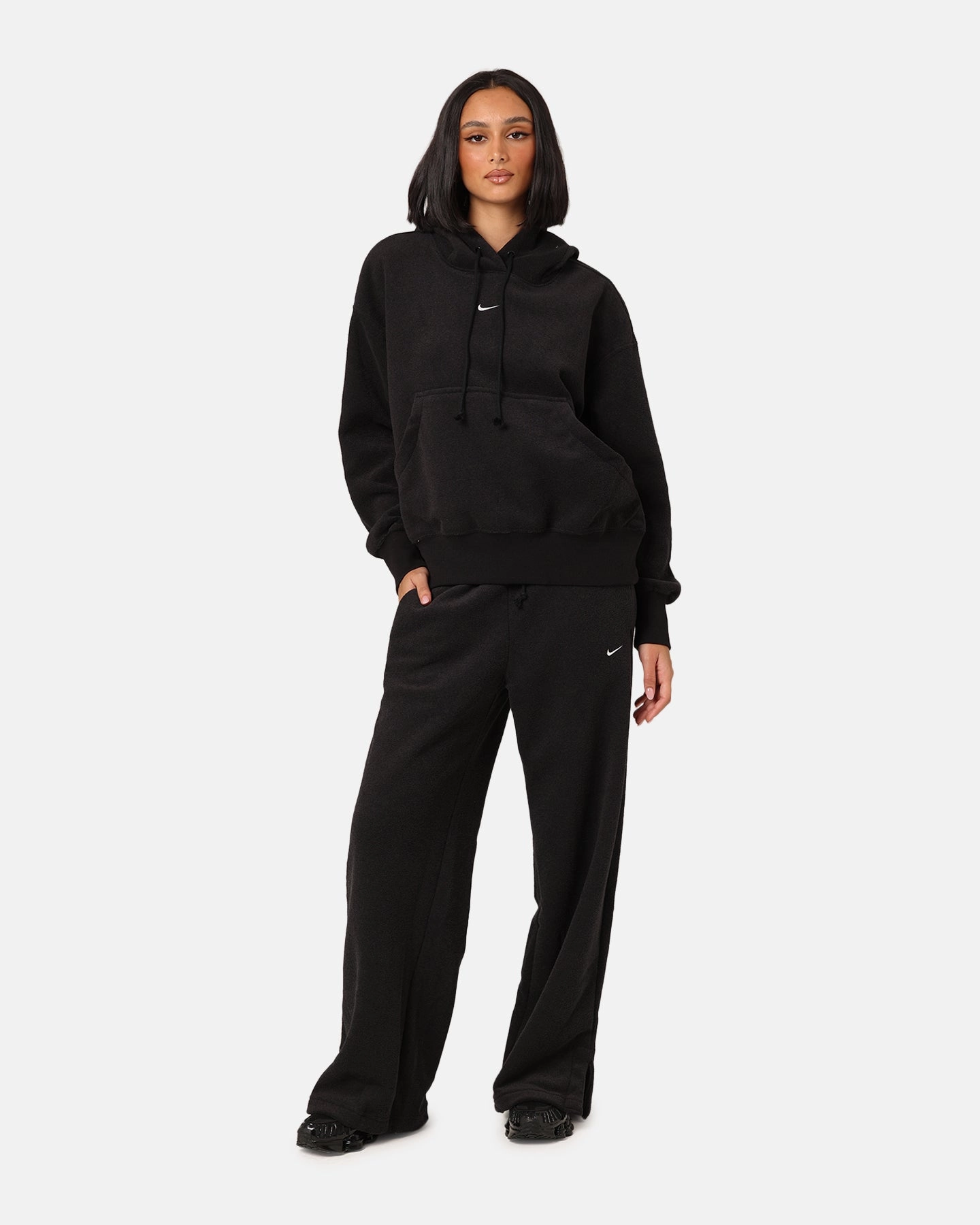 Nike Women's Sportswear Phoenix Plush Oversized Cosy Fleece Hoodie Black/Sail anniversary event
