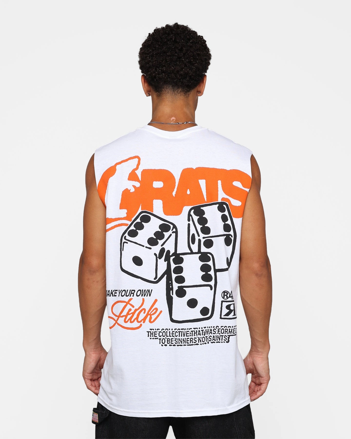 Rats Get Fat Own Luck Muscle T-Shirt White Comfortable And Versatile Weekend Comfort