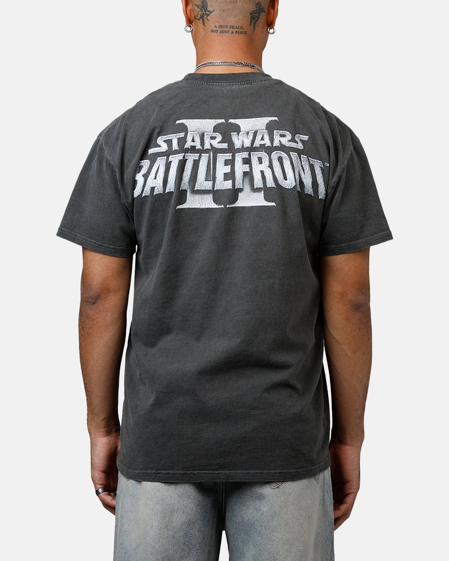 Relaxed Smart American Thrift Star Wars Battlefront 2 Heavyweight T-Shirt Black Wash