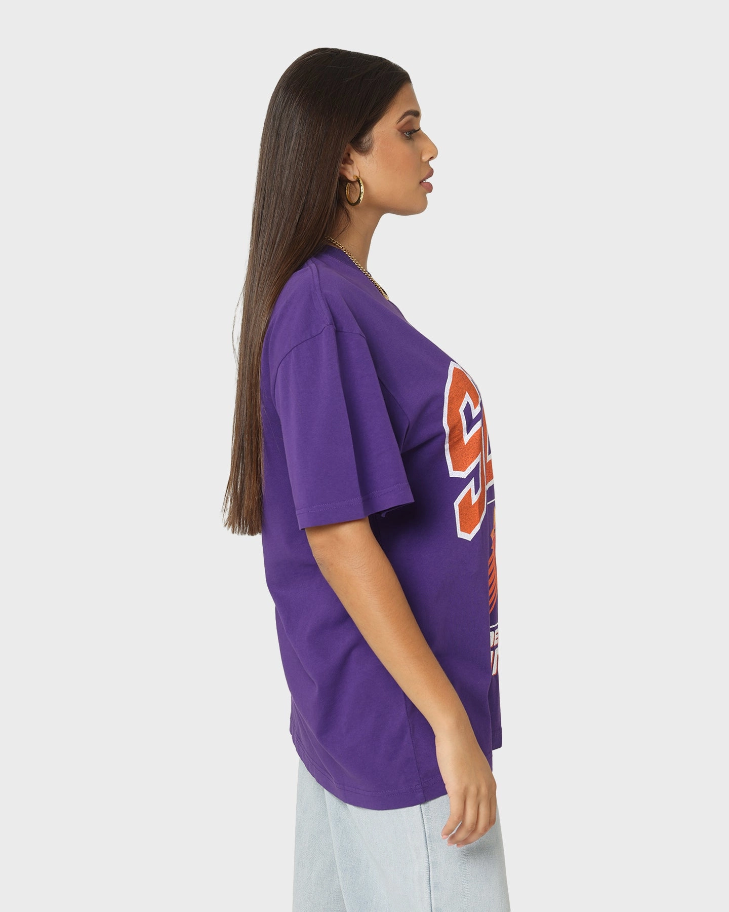Mitchell & Ness Phoenix Suns XL Arch Vintage T-Shirt Faded Purple UV Protection