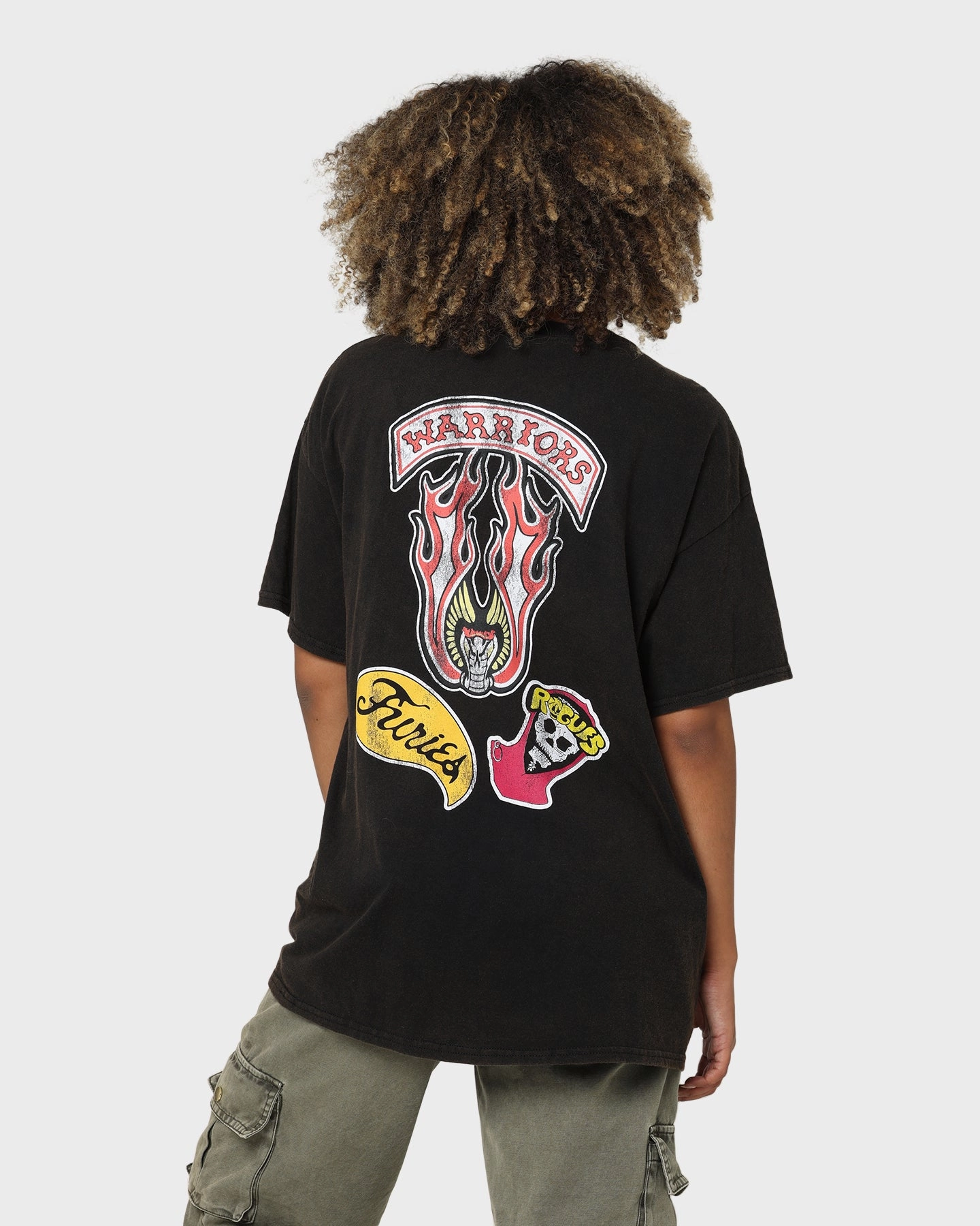 Rayon blend American Thrift X The Warriors Gangs Vintage T-Shirt Black Wash