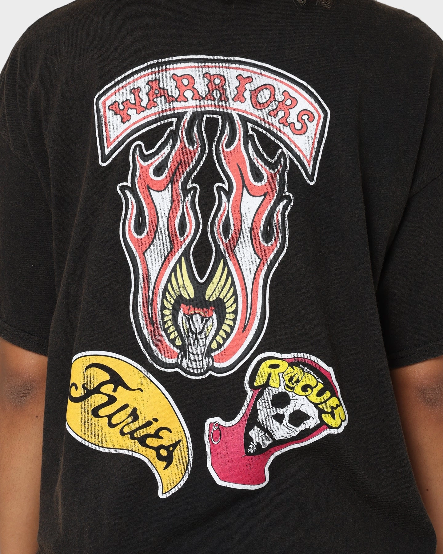 Weekend Smart Look Minimalist fashion American Thrift X The Warriors Gangs Vintage T-Shirt Black Wash