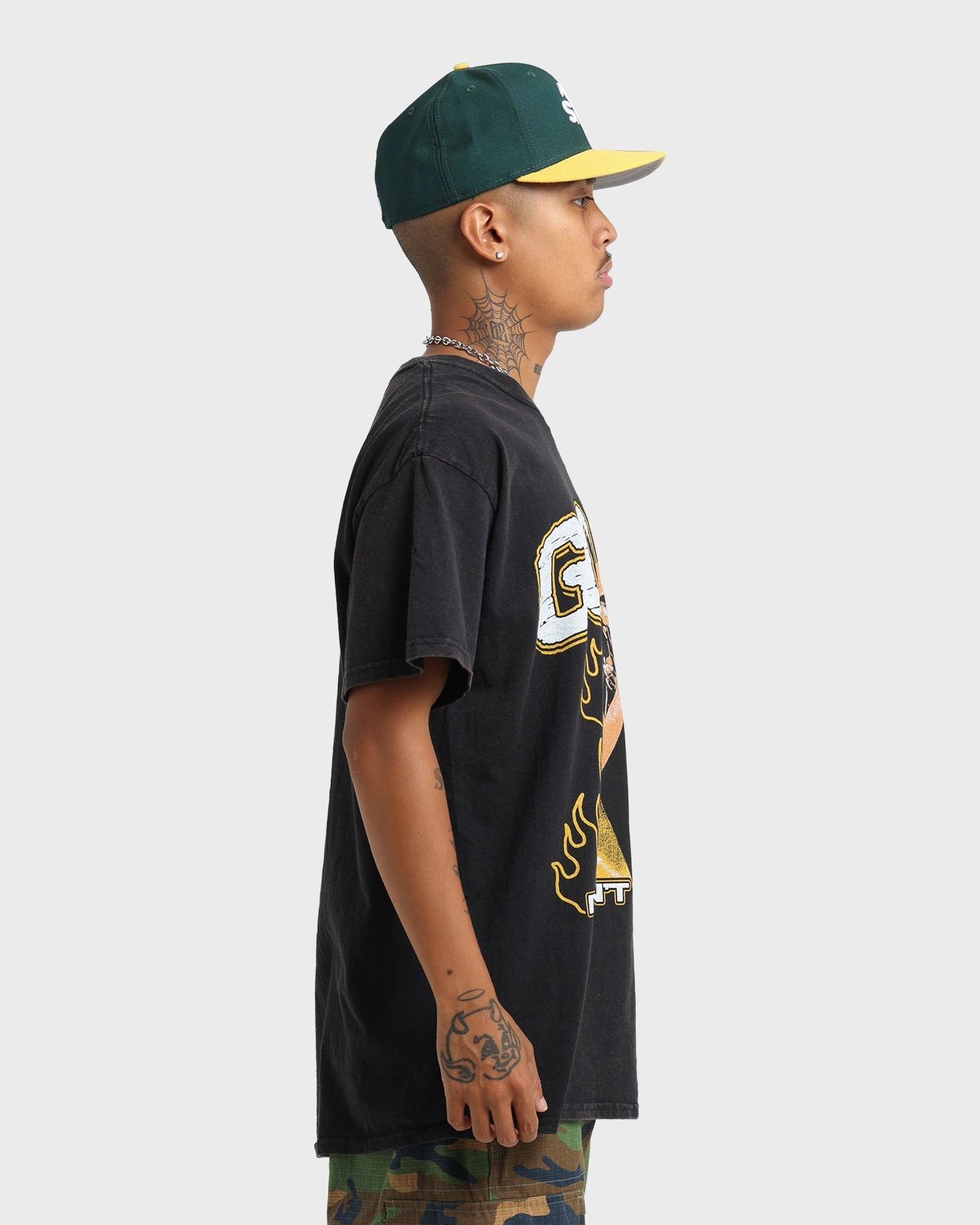Oeko Tex Certified slim fit Goat Crew Don't Choke Vintage T-Shirt Black Wash