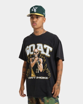 Goat Crew Don't Choke Vintage T-Shirt Black Wash Smooth Flatlock Stitching Anti Static Fabric