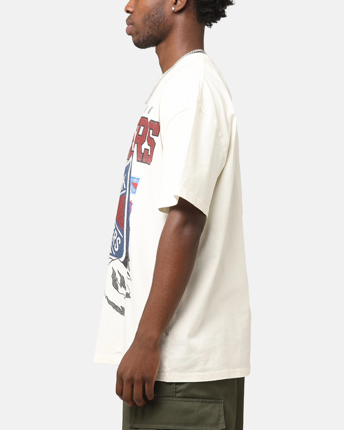 Sustainable Culture Kings New York Rangers Heavy T-Shirt Off White