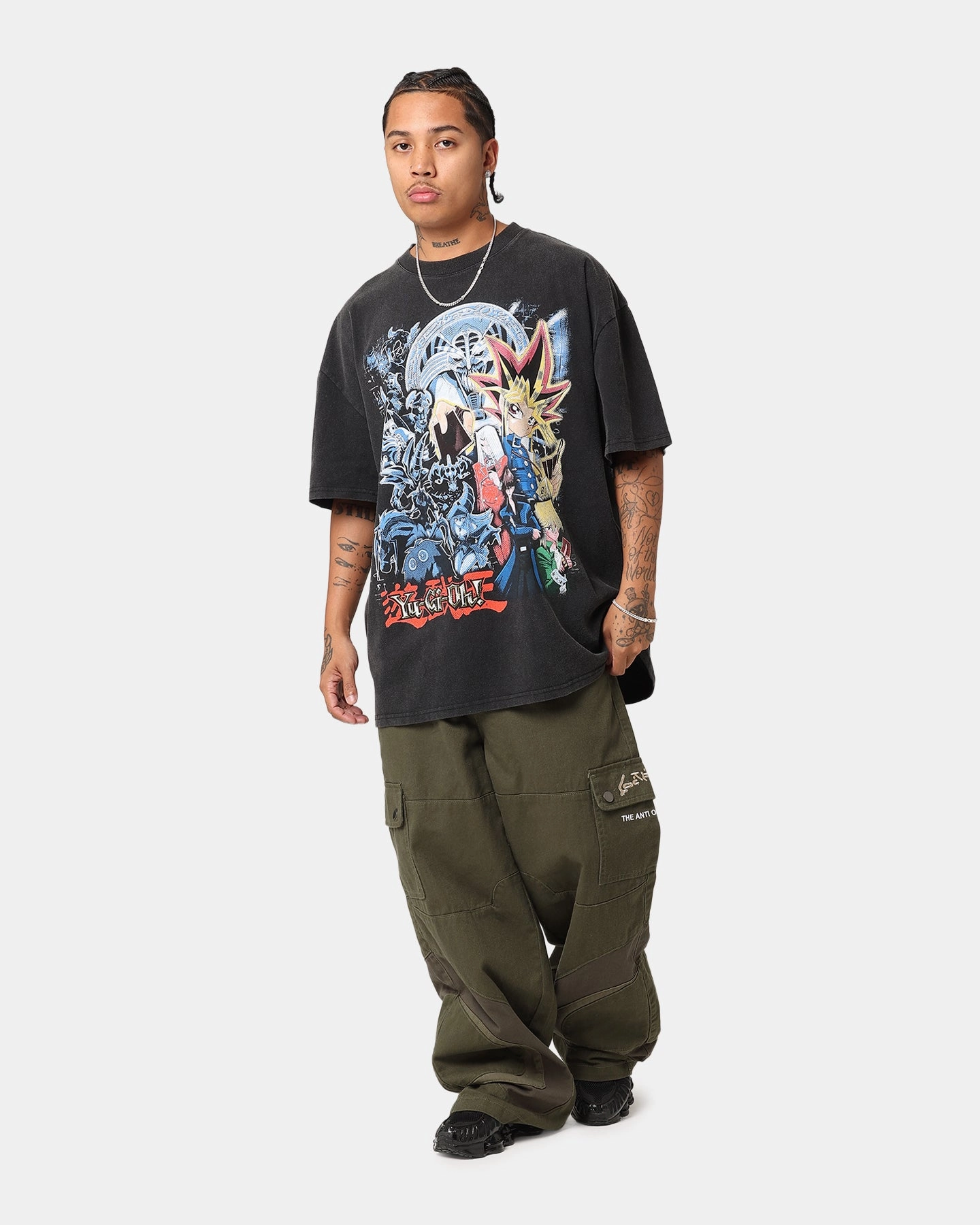 All-Day Comfort Wear Goat Crew X Yu-Gi-Oh! Yami Yugi Heavy T-Shirt Vintage Black
