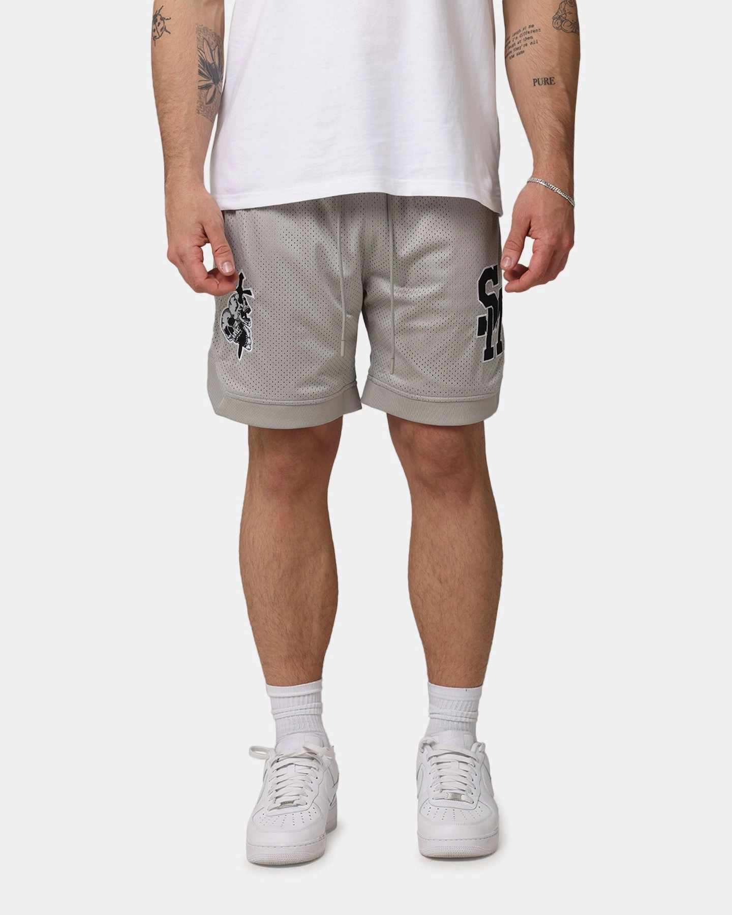 Poolside Wear Saint Morta La Rambla Basketball Shorts Light Grey