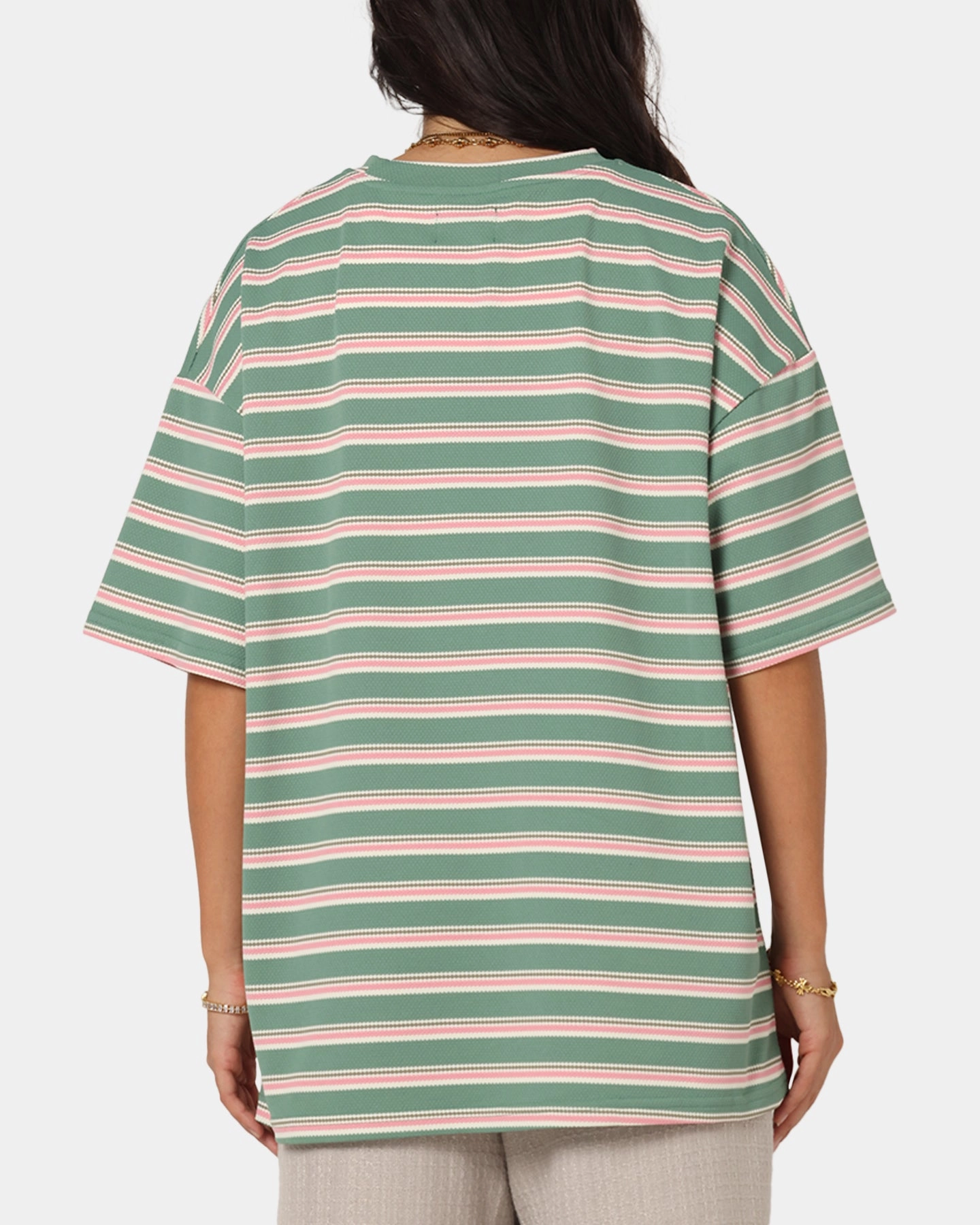 Urban Look XXIII Standard Stripe T-Shirt Green/Pink