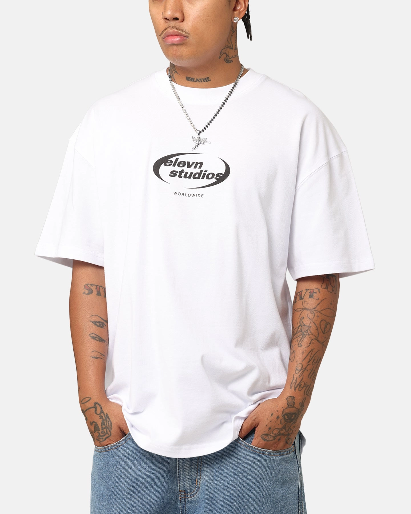 Elevn Clothing Co Worldwide Studios T-Shirt White Simple yet stylish Quick Comfort