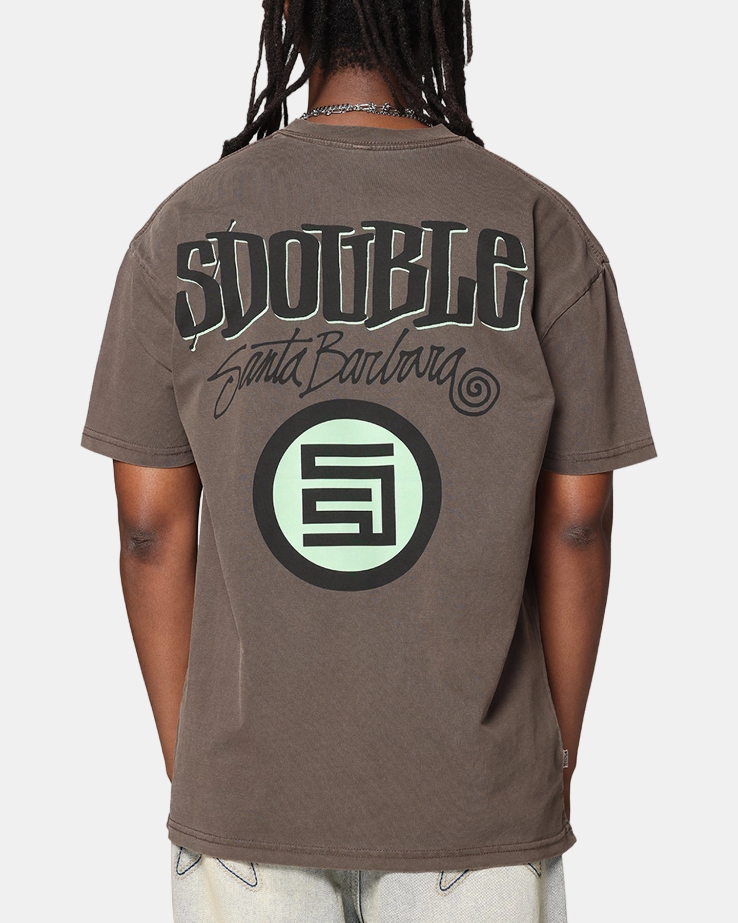 S Double Combo Platter T-Shirt Washed Chocolate Casual Outfit long sleeved