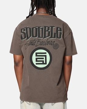 S Double Combo Platter T-Shirt Washed Chocolate Casual Outfit long sleeved