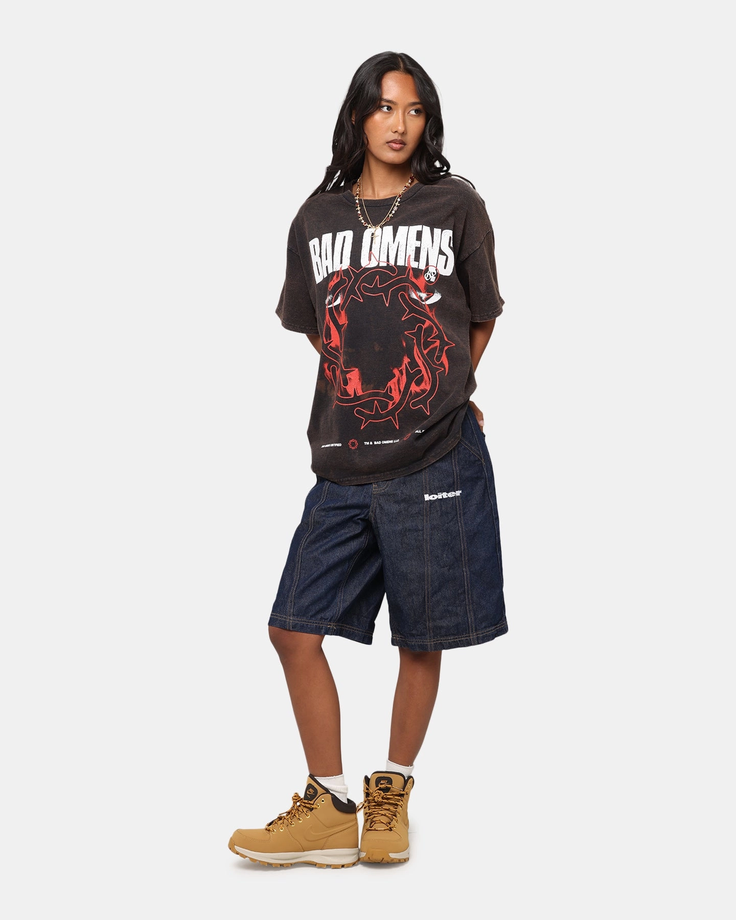 Bad Omens Flame Symbol T-Shirt Black Vintage Plus size clothing Bold Style