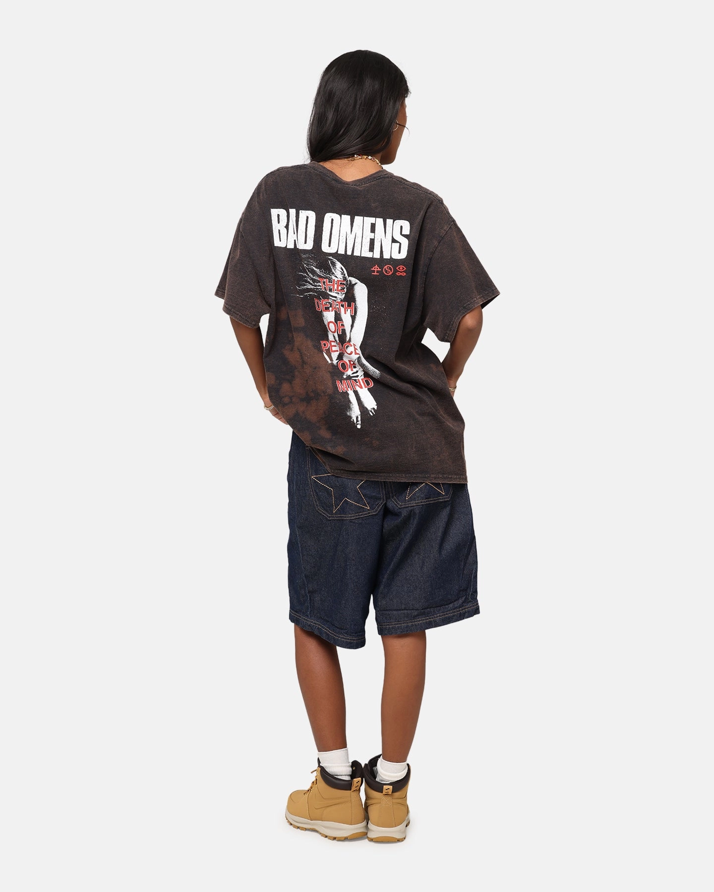 Bad Omens Flame Symbol T-Shirt Black Vintage Versatile Wear