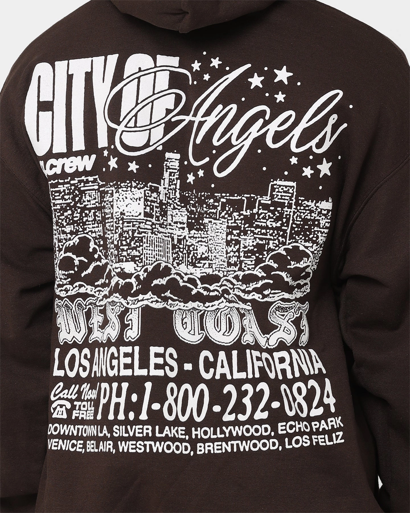 cruise trip city lights Goat Crew The City Of Angels Hoodie Brown