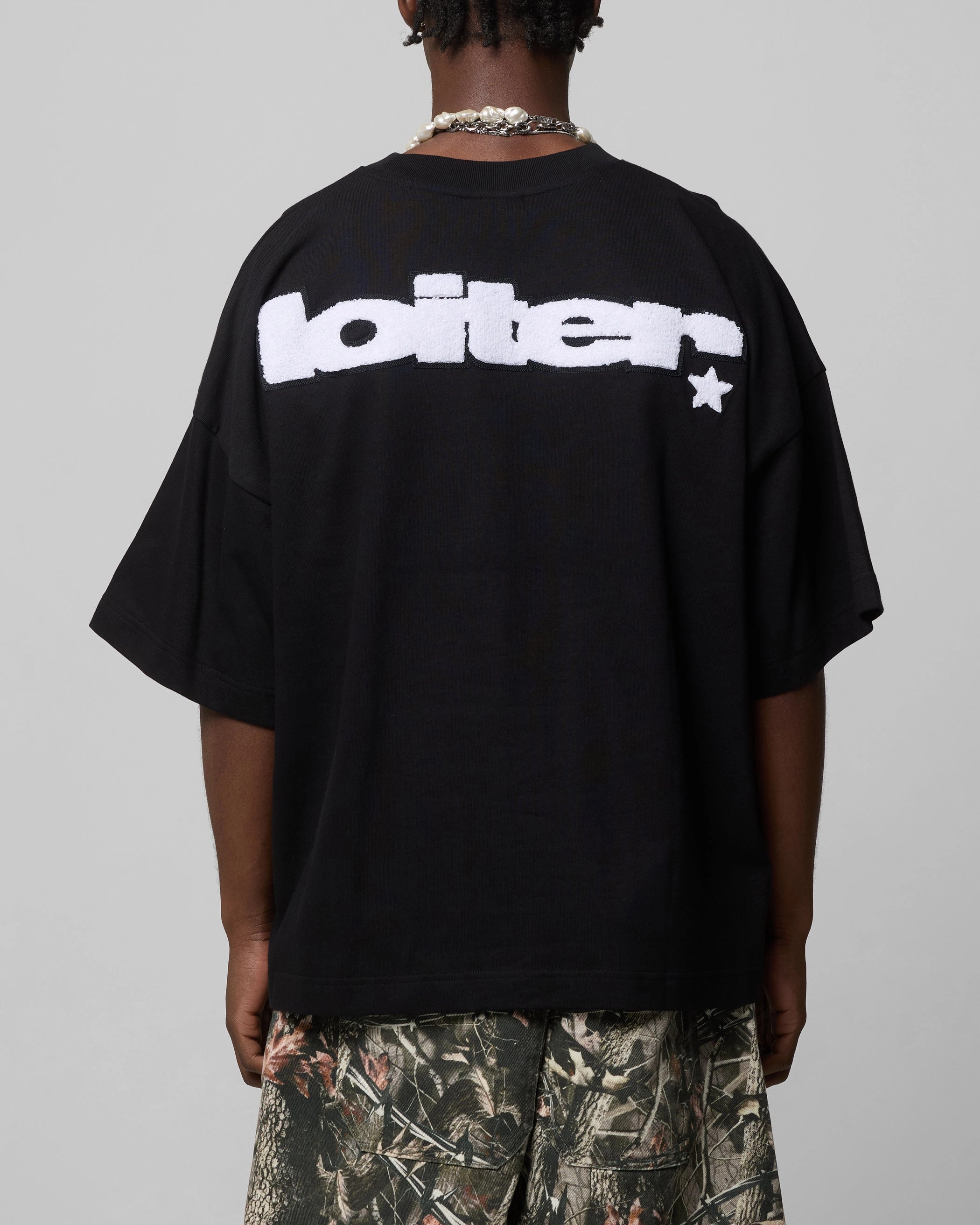 Sustainable Material Blend Casual layering piece Loiter Premium Essentials Boxy T-Shirt Black