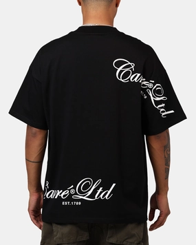 Temperature Control Fabric Carre Side Script Oversized T-Shirt Black